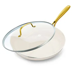 12" Ceramic Nonstick Covered Aluminum Fry Pan