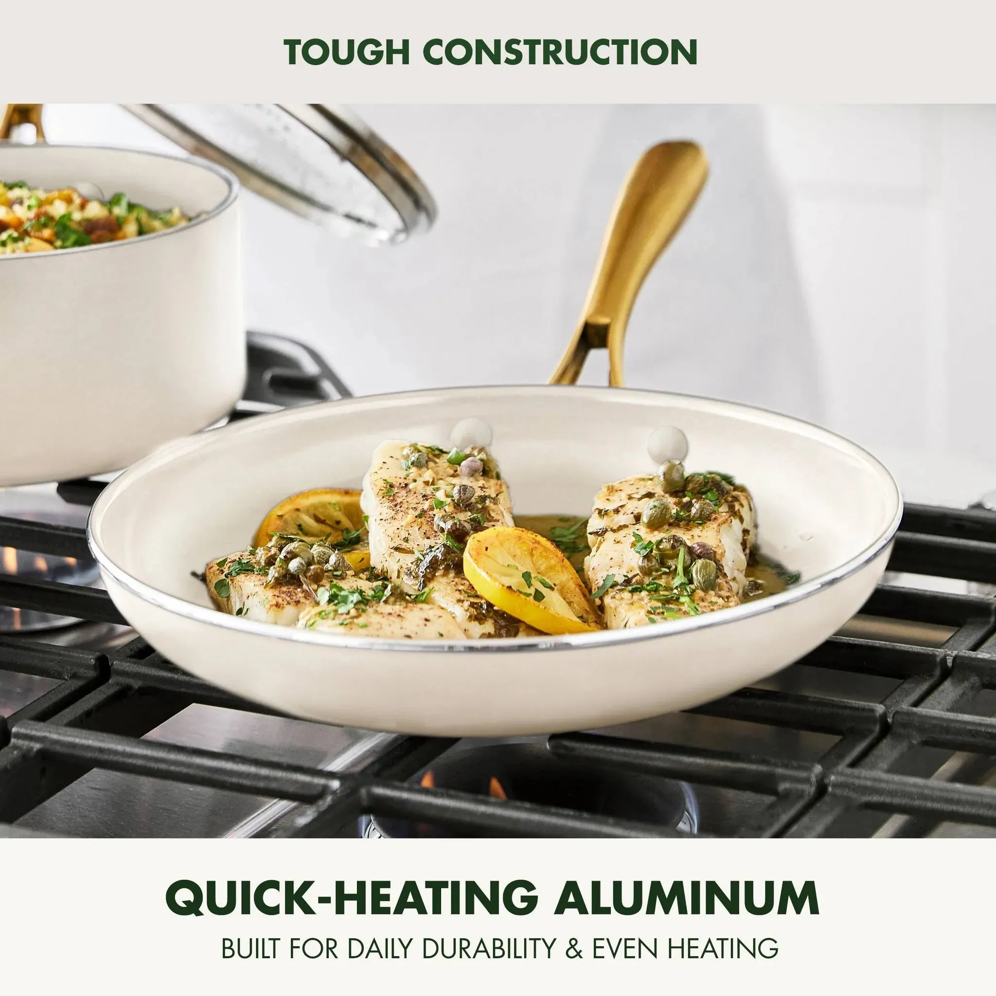 12" Ceramic Nonstick Covered Aluminum Fry Pan