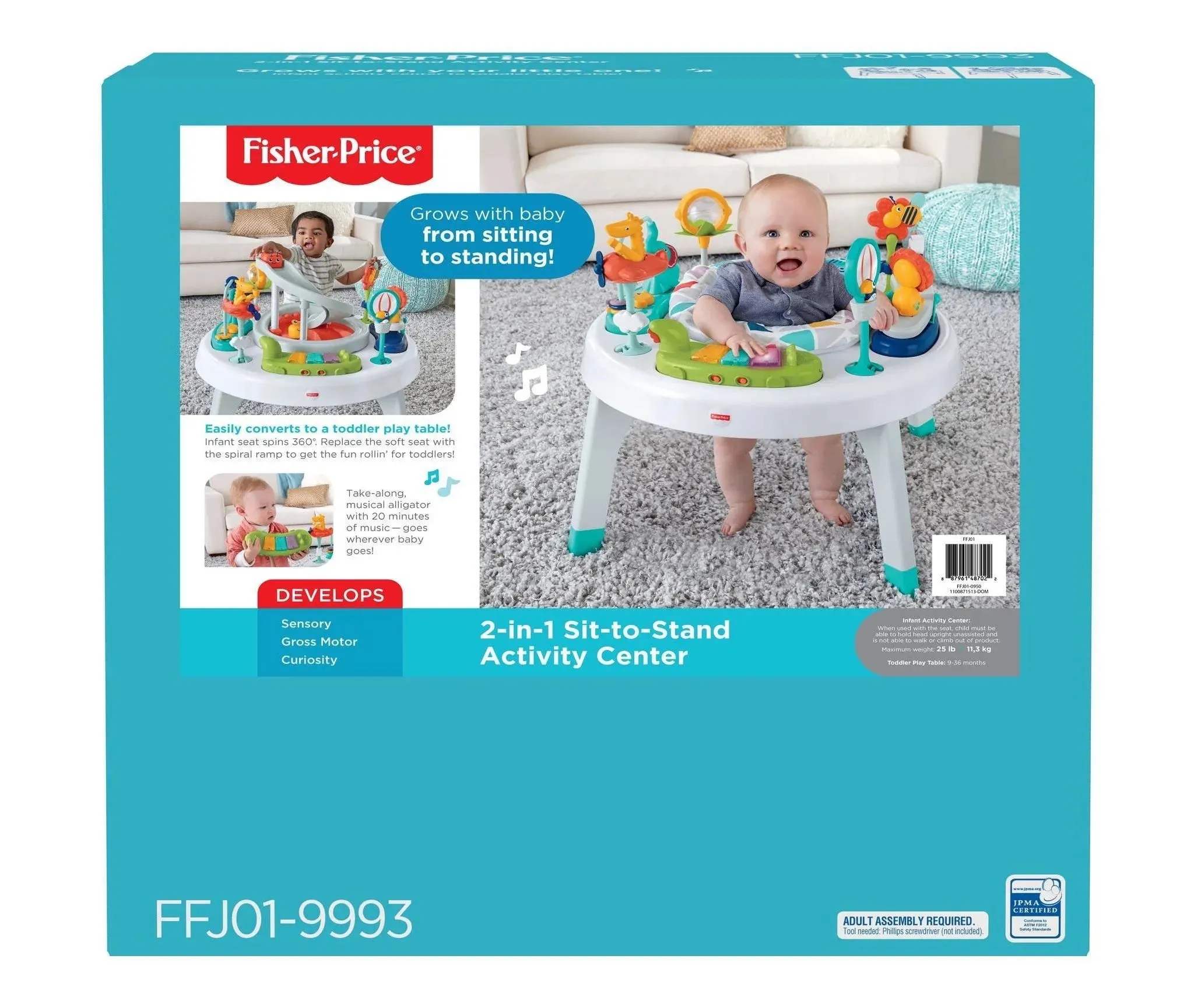2-in-1 Sit-to-Stand Activity Center - Safari