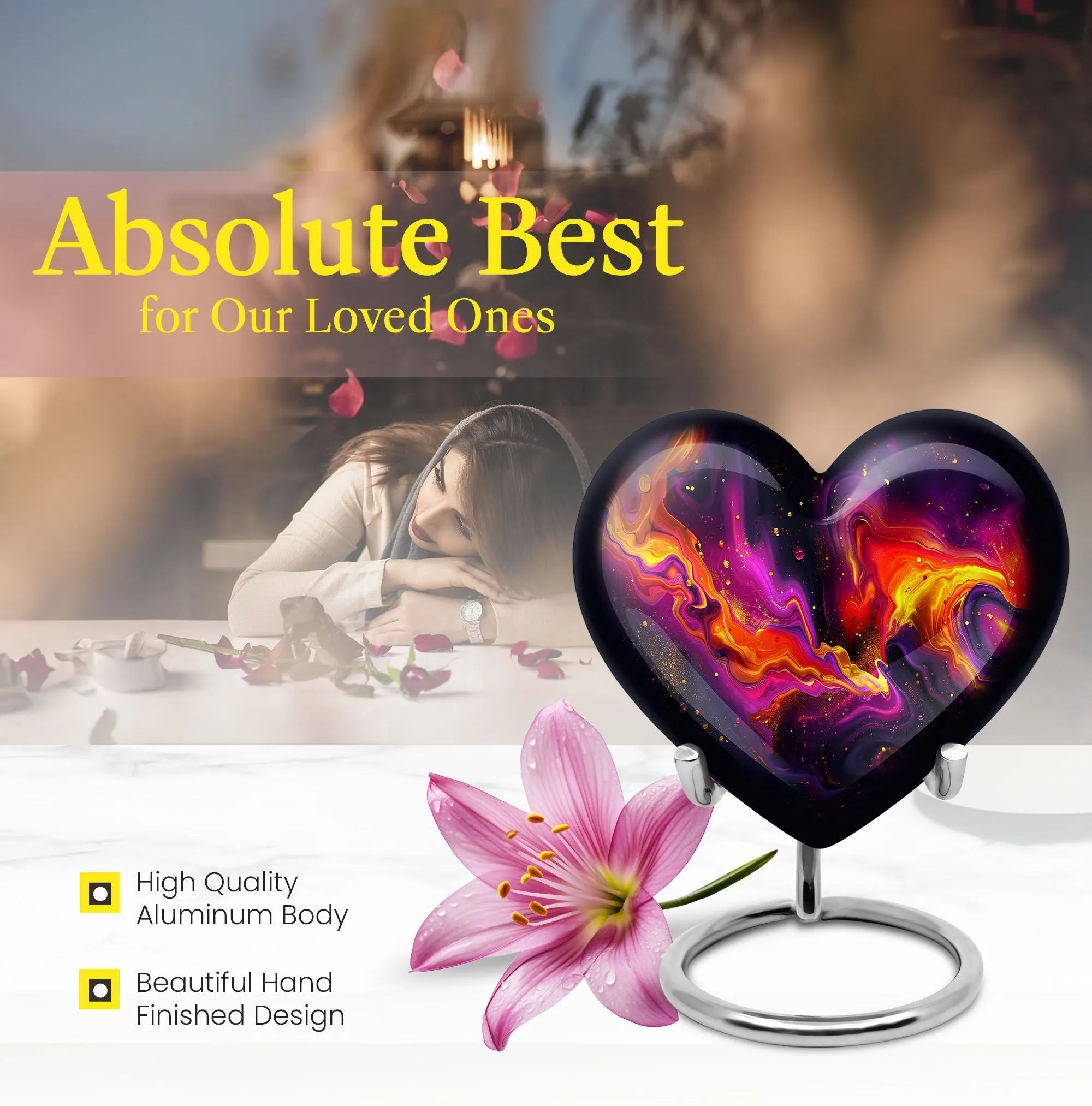 Abstract Elegy: Heartfelt Cremation Urn for Timeless Memories