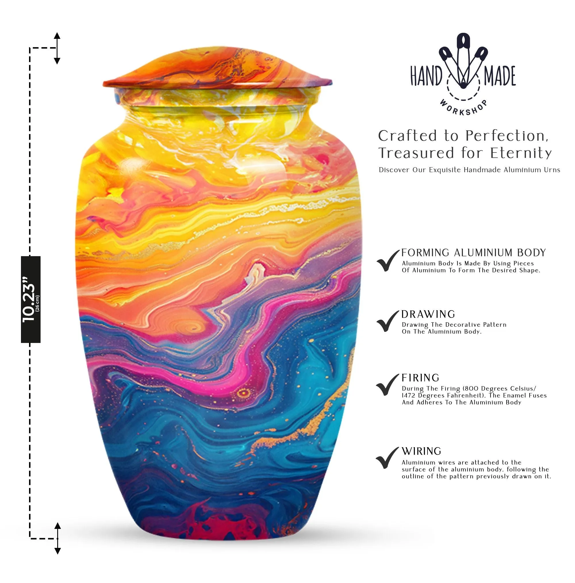 Abstract Eternity Tribute: Funeral Urn for Mom Ashes