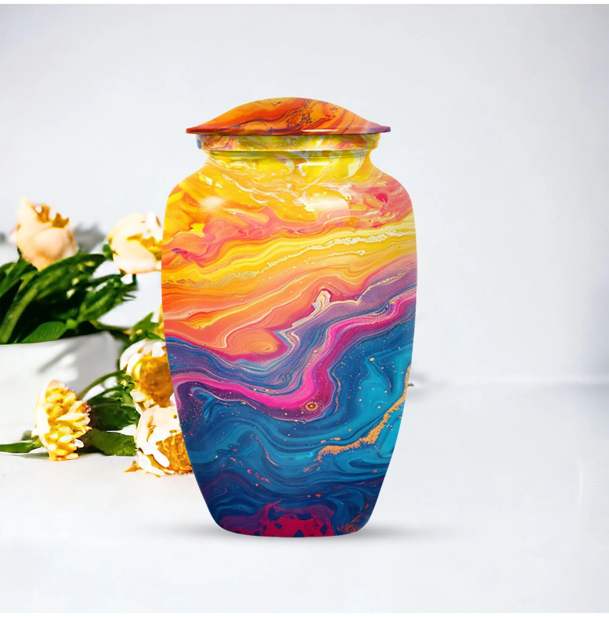 Abstract Eternity Tribute: Funeral Urn for Mom Ashes