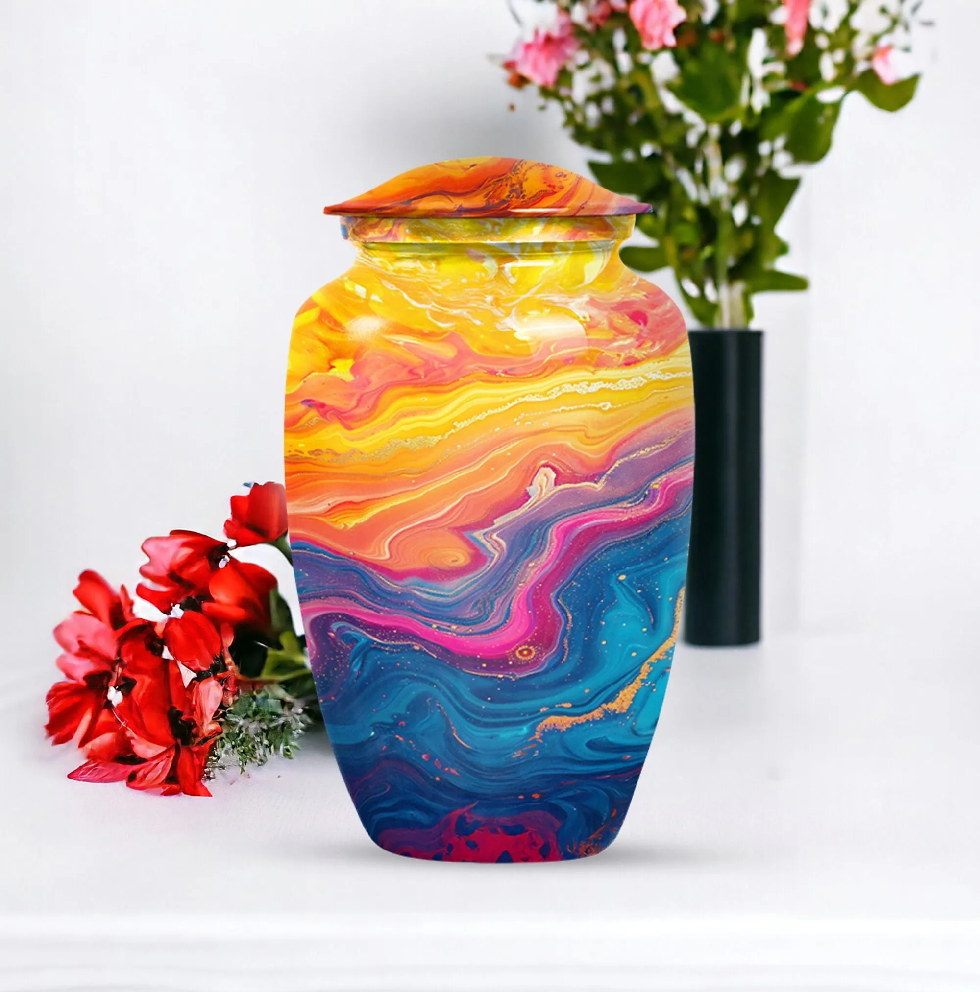 Abstract Eternity Tribute: Funeral Urn for Mom Ashes