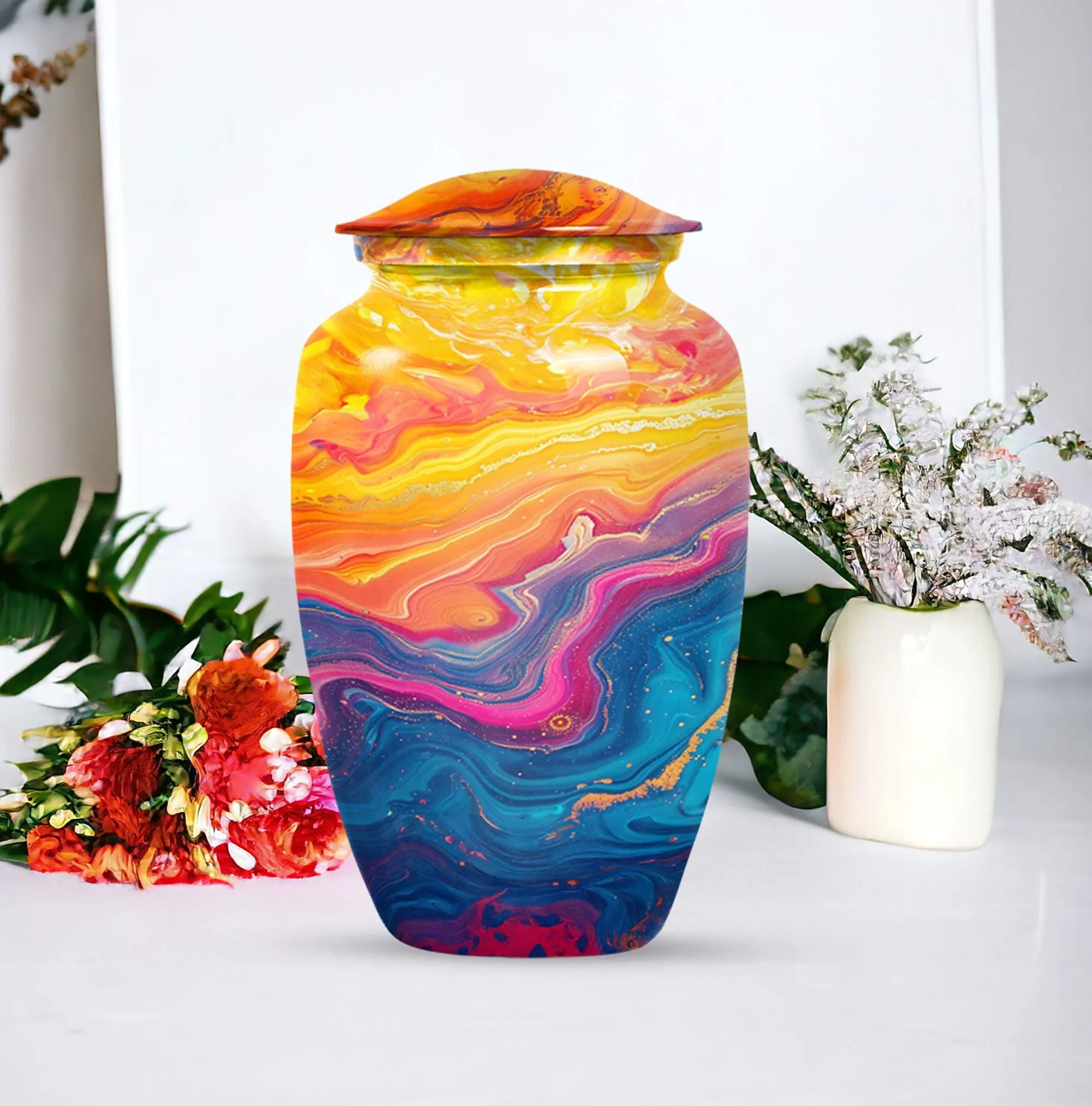 Abstract Eternity Tribute: Funeral Urn for Mom Ashes