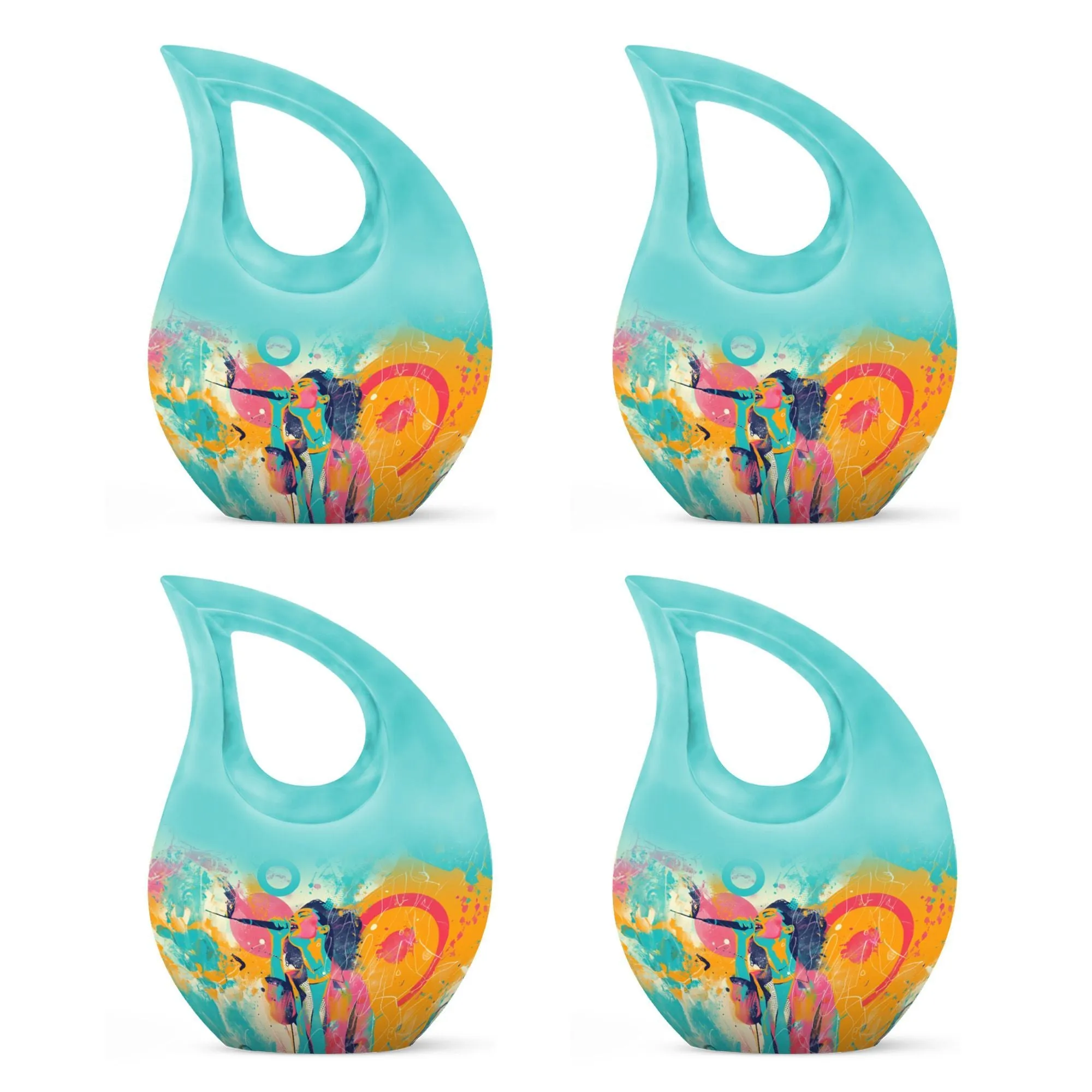Abstract Sonic Colors Remembrance Art - Customizable Urn