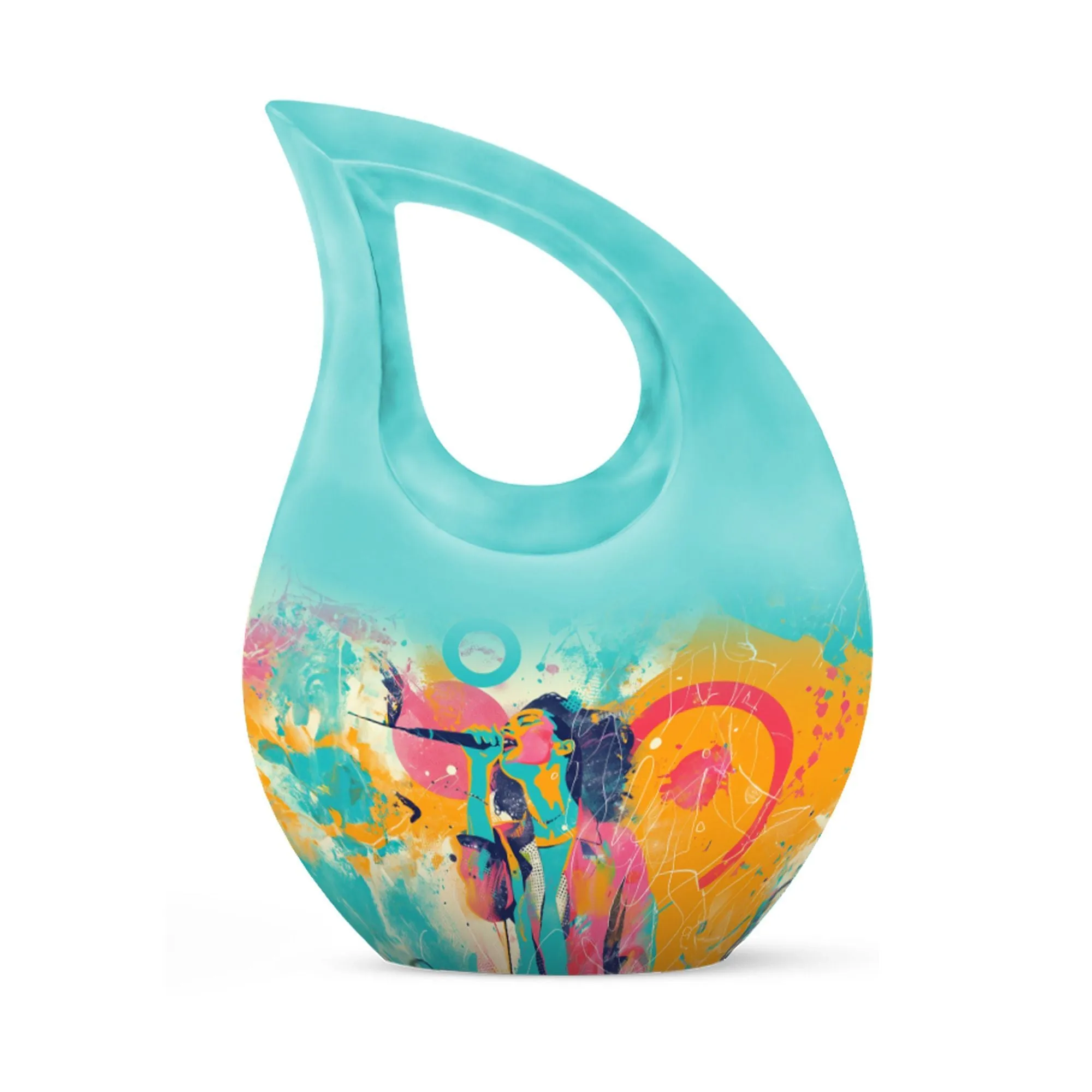 Abstract Sonic Colors Remembrance Art - Customizable Urn