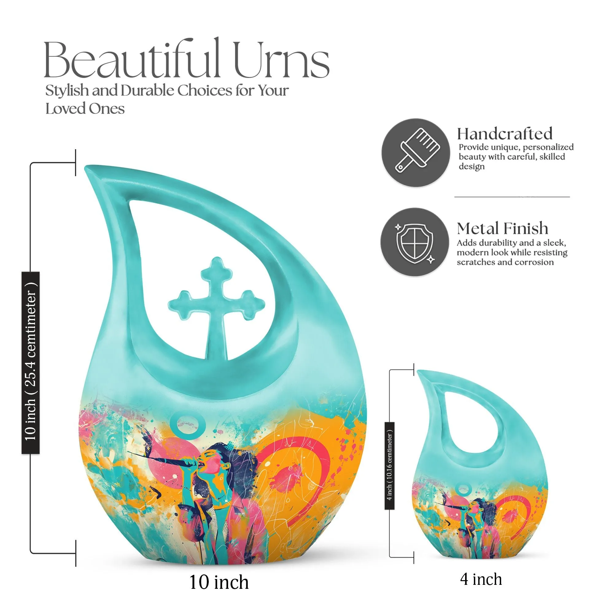 Abstract Sonic Colors Remembrance Art - Customizable Urn