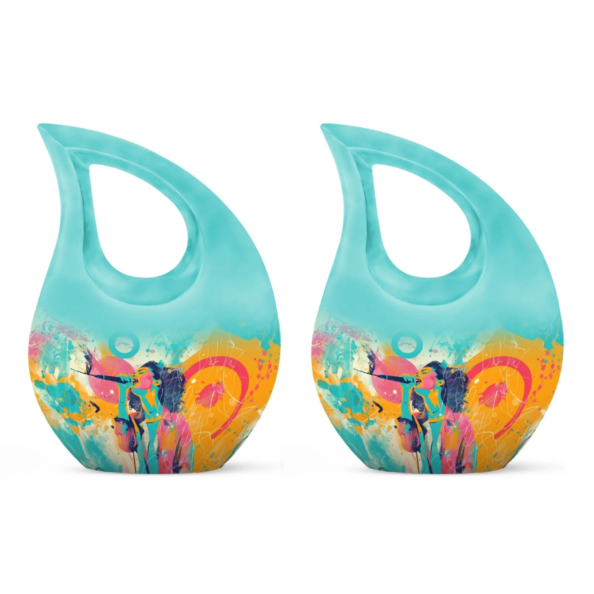 Abstract Sonic Colors Remembrance Art - Customizable Urn