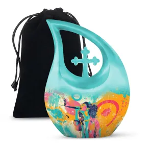 Abstract Sonic Colors Remembrance Art - Customizable Urn