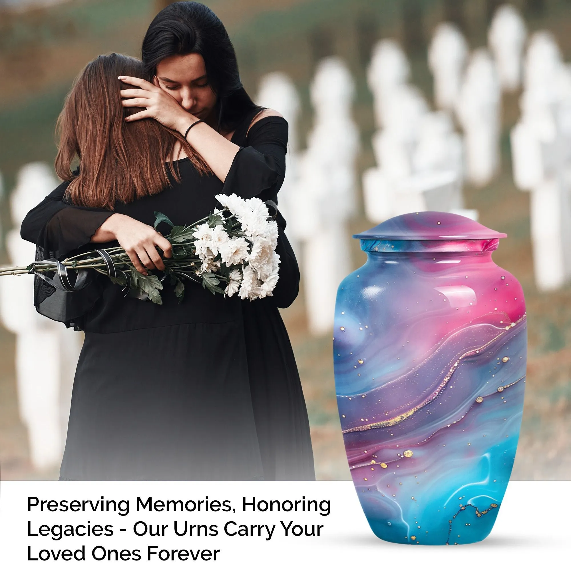 Abstract Urn: Soothing Keepsake Cremation Urn for Ashes