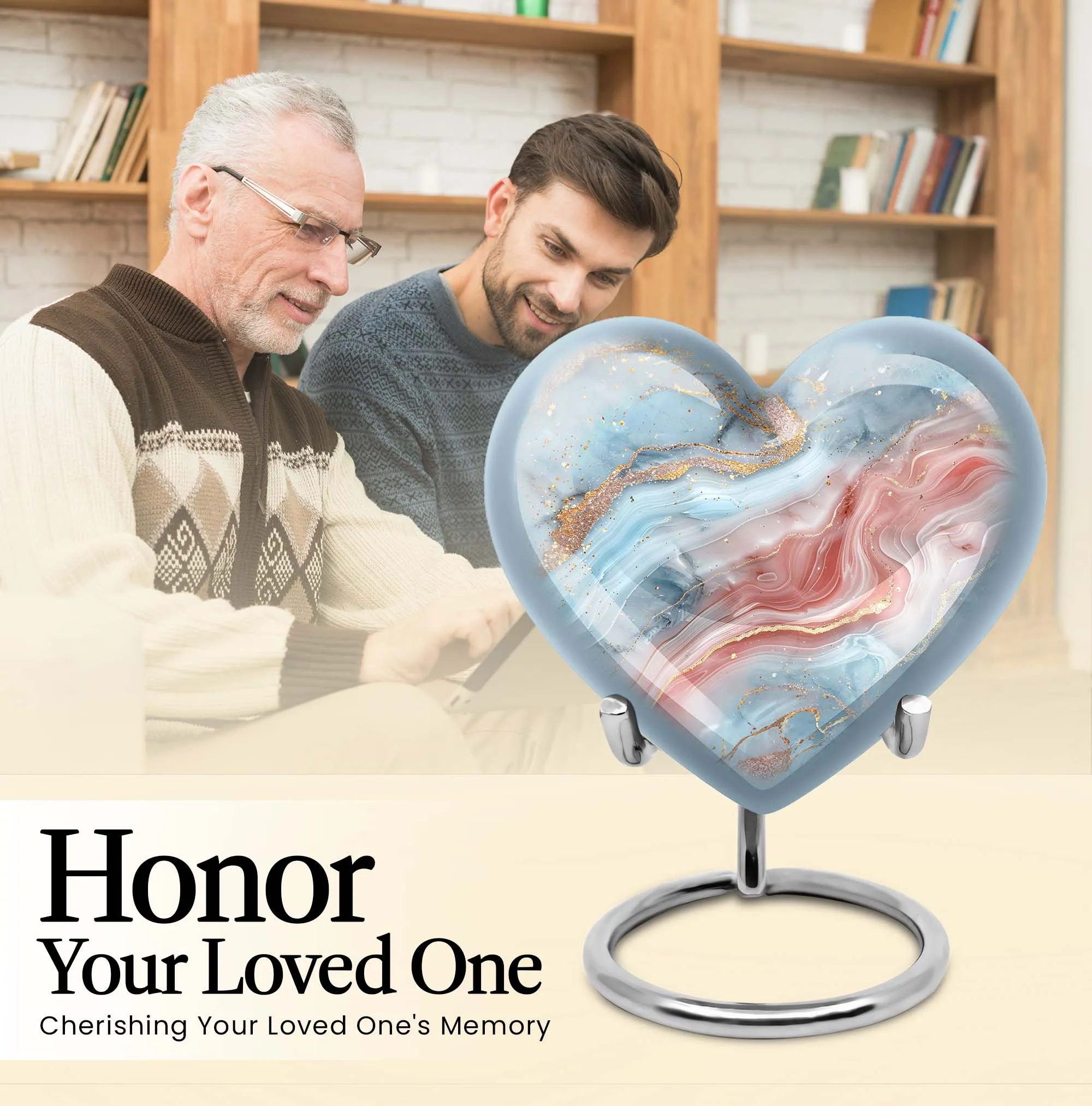 Abstract Urn - Thoughtful Commemoration for Adult Male Ashes
