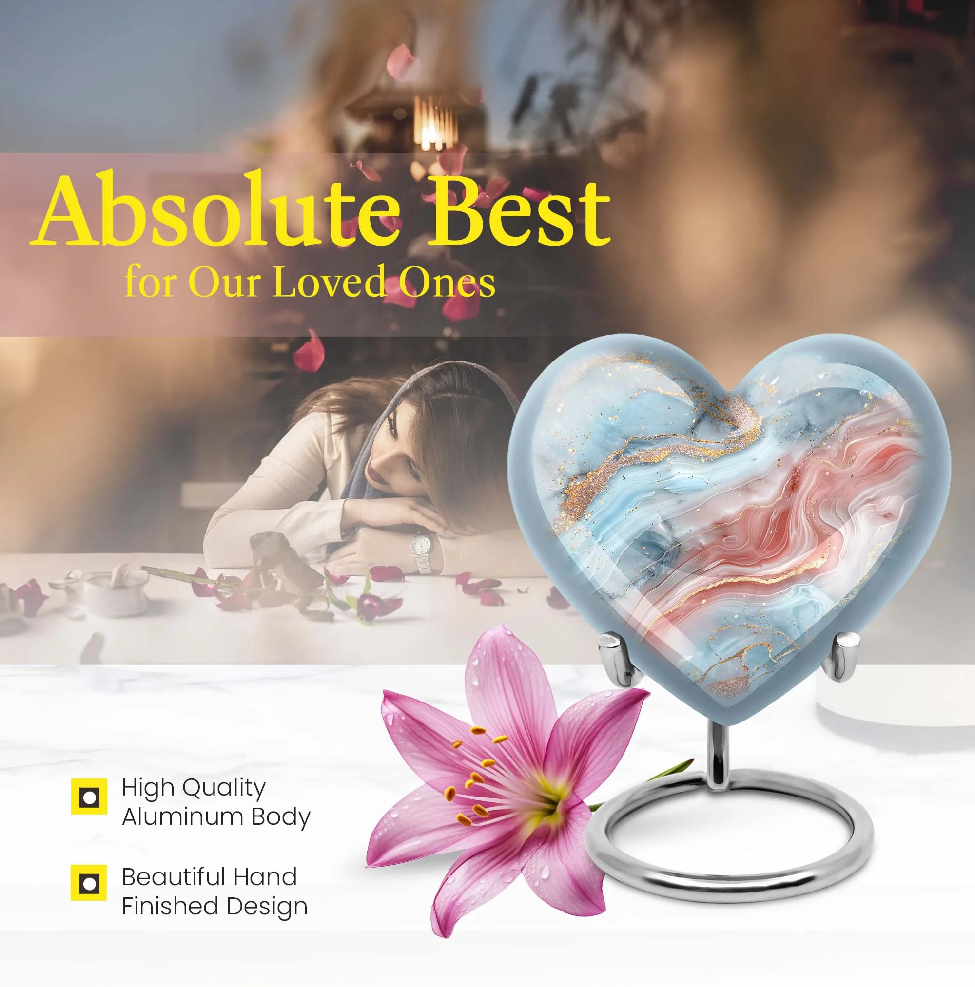 Abstract Urn - Thoughtful Commemoration for Adult Male Ashes
