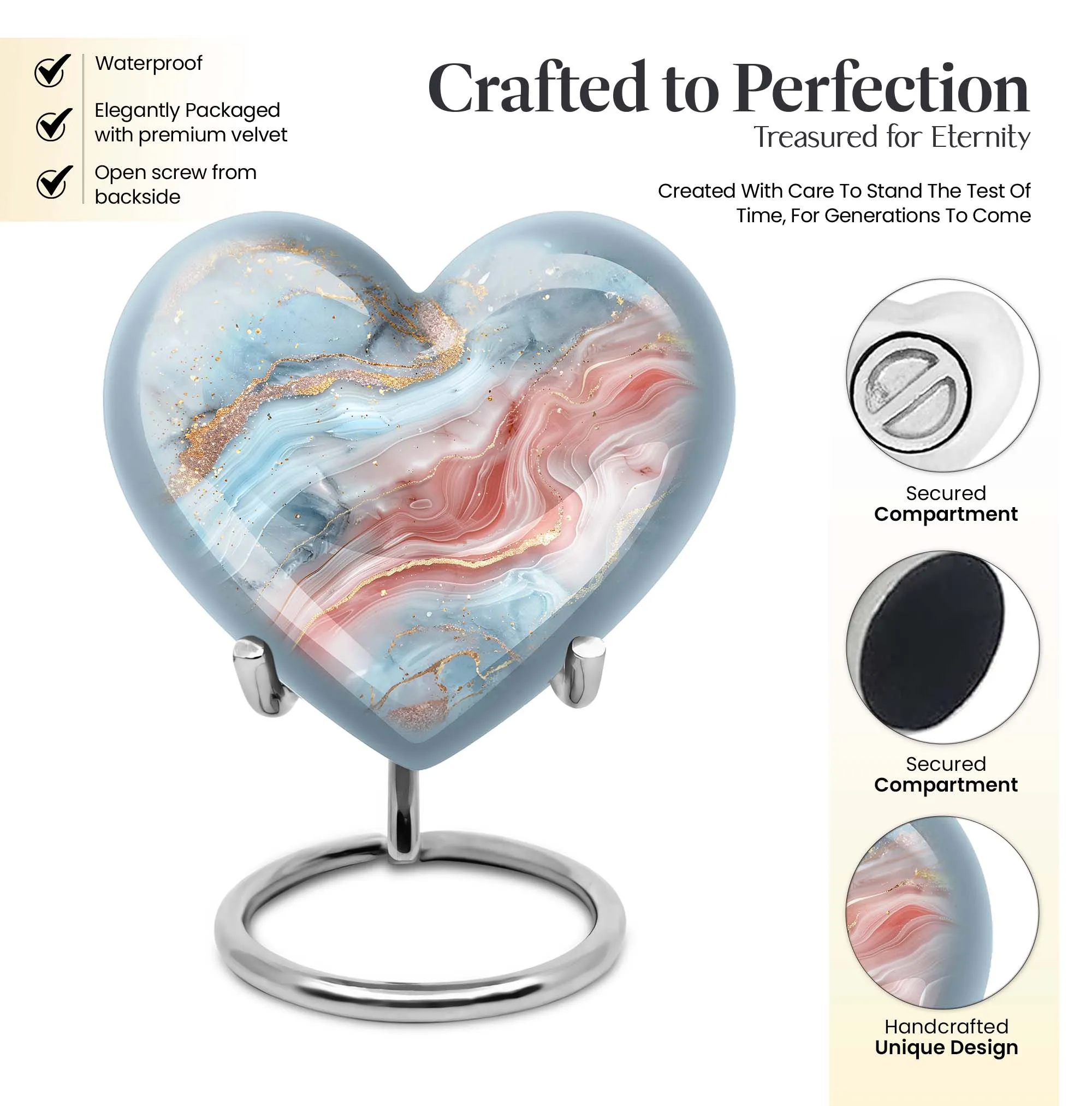 Abstract Urn - Thoughtful Commemoration for Adult Male Ashes