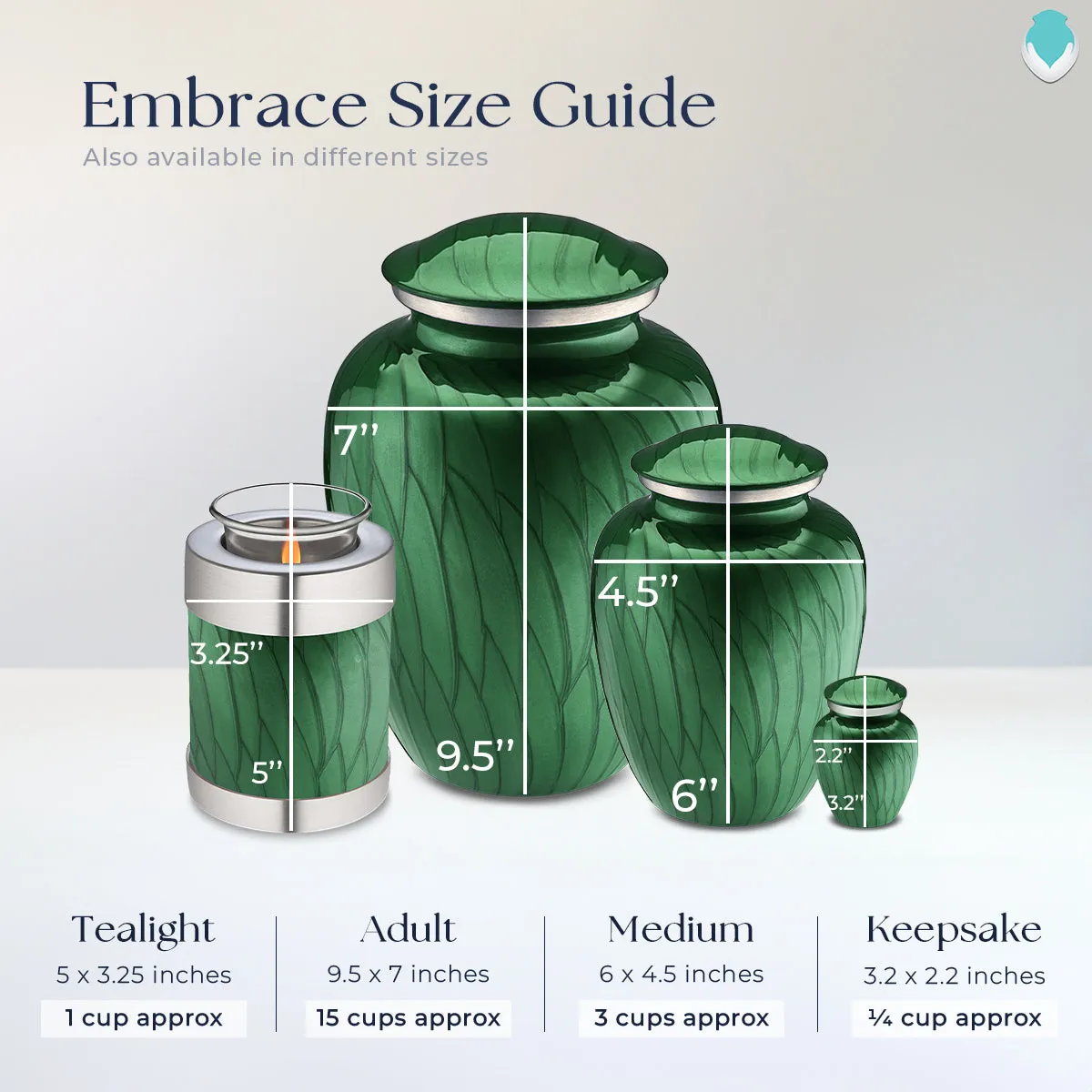 Adult Embrace Pearl Green Fishing Cremation Urn