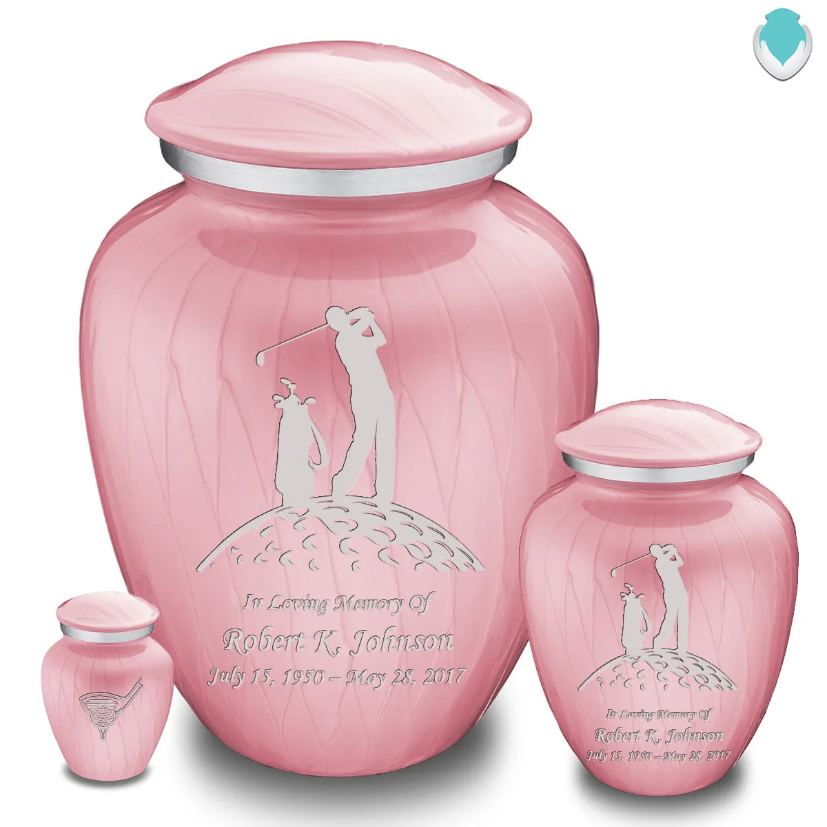 Adult Embrace Pearl Pink Golf Cremation Urn
