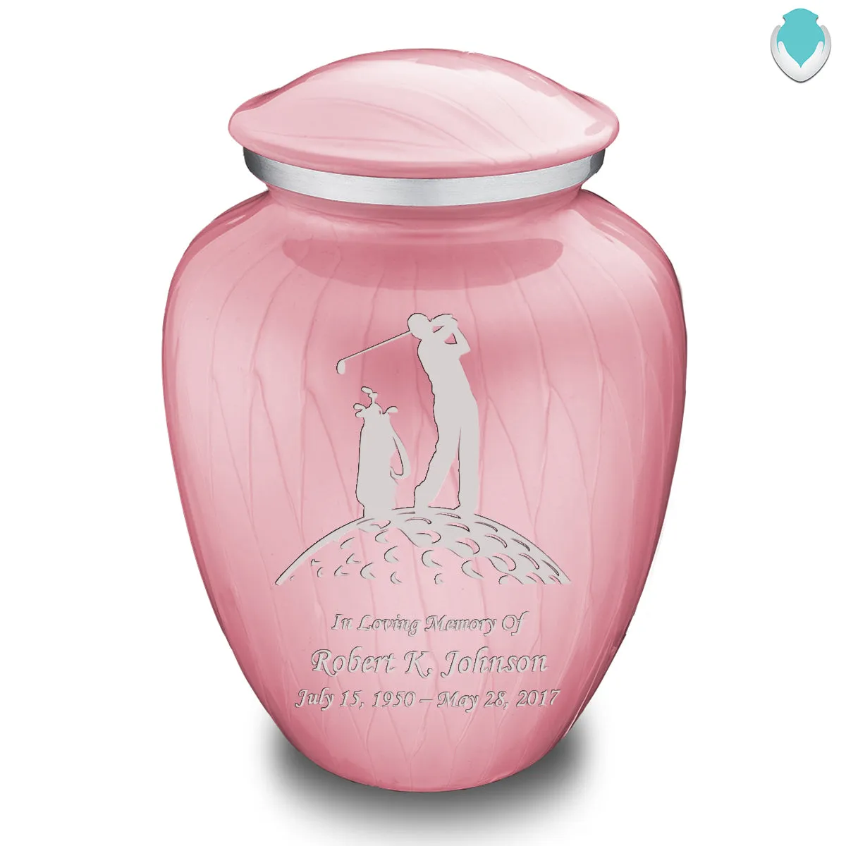 Adult Embrace Pearl Pink Golf Cremation Urn
