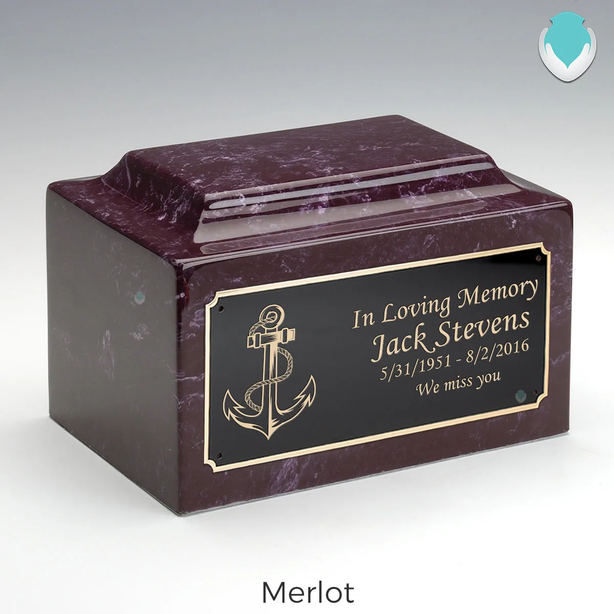 Adult Legacy Anchor Cultured Marble Urns by MacKenzie