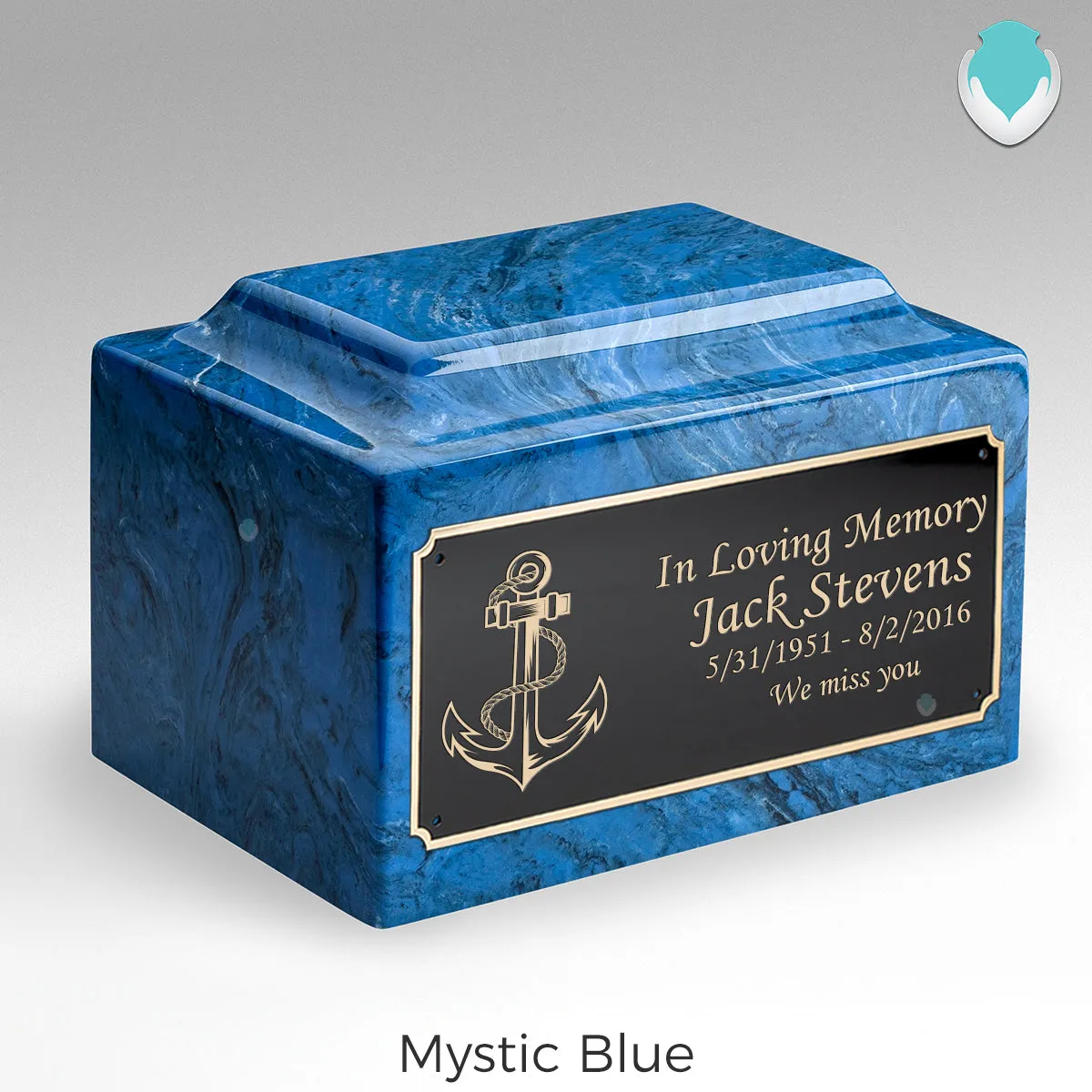 Adult Legacy Anchor Cultured Marble Urns by MacKenzie