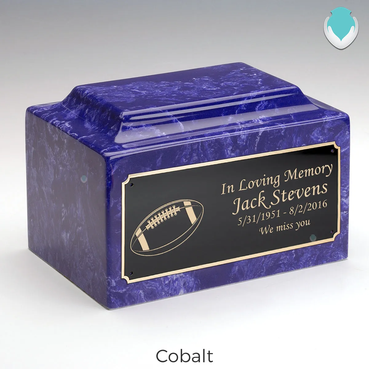 Adult Legacy Football Cultured Marble Urns by MacKenzie