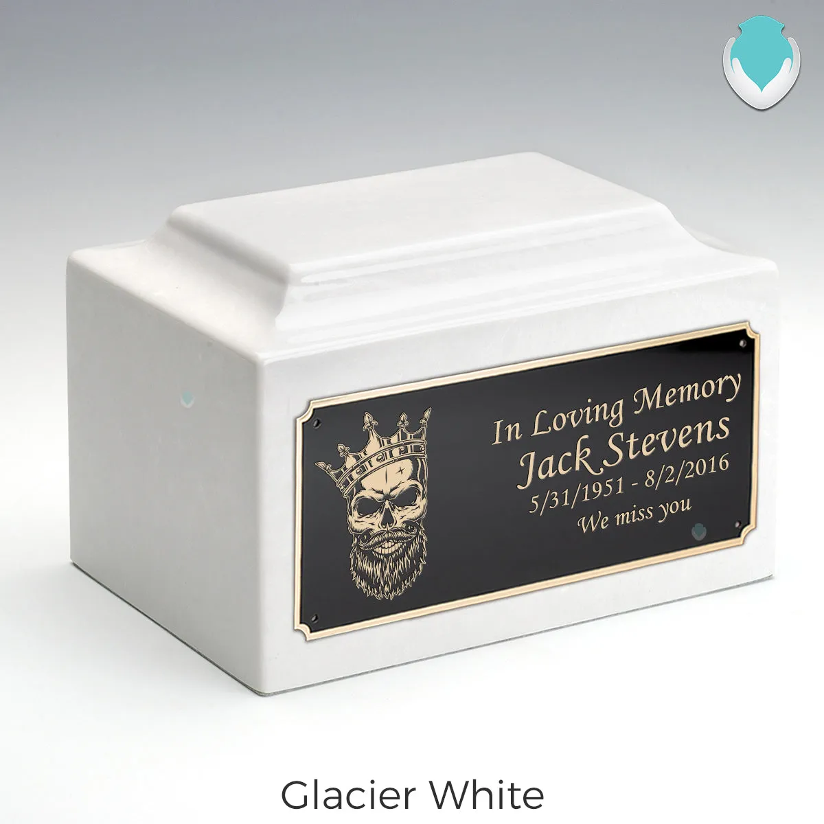 Adult Legacy Skull Cultured Marble Urns by MacKenzie