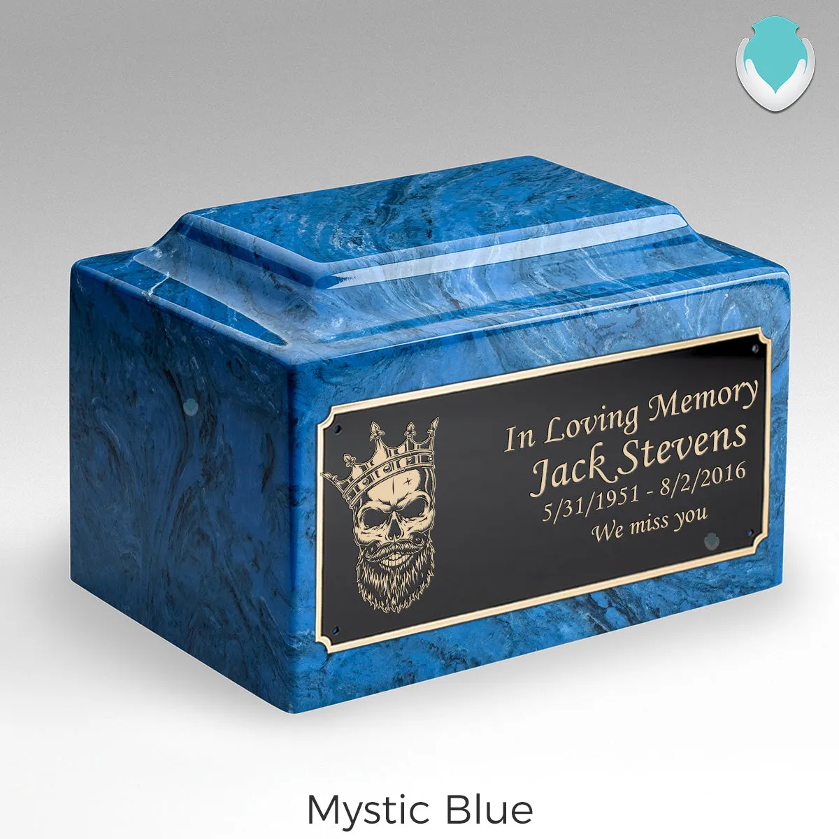 Adult Legacy Skull Cultured Marble Urns by MacKenzie