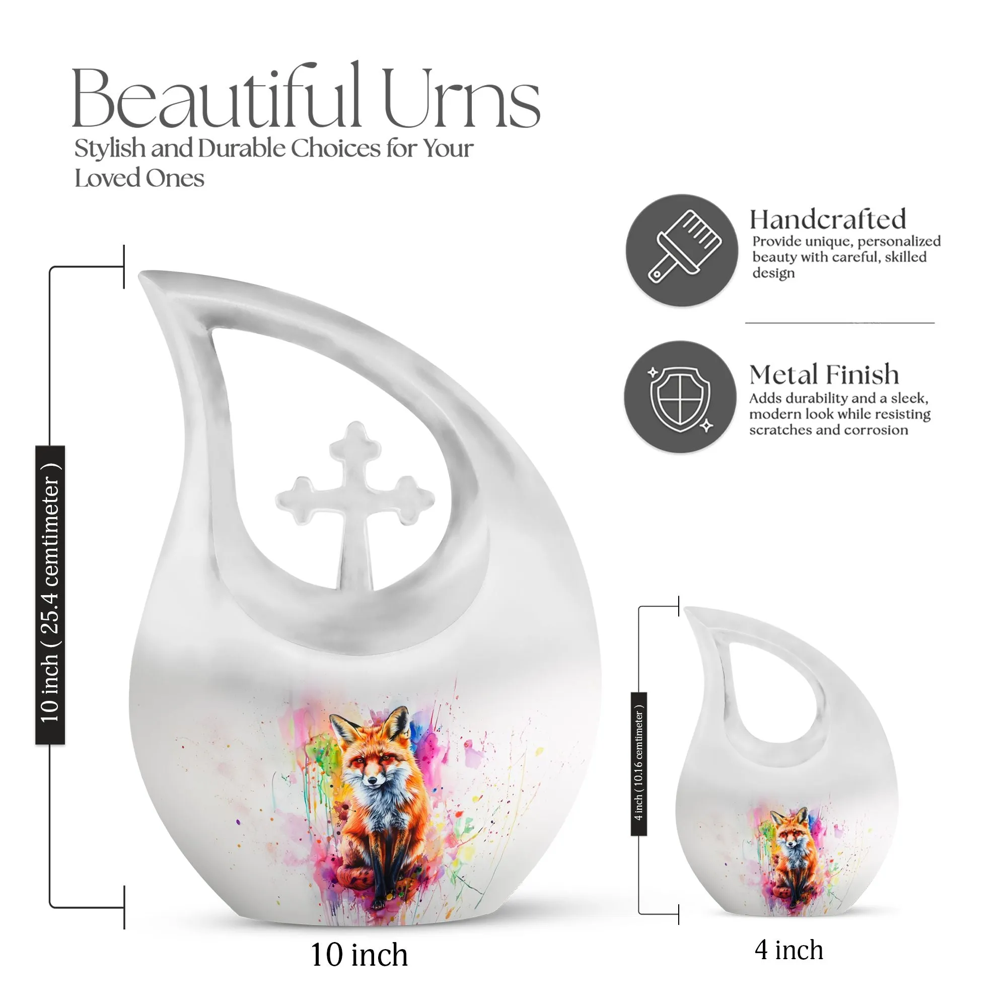Affordable Fox Urn: Memorial Cremation Urn for Human Ashes