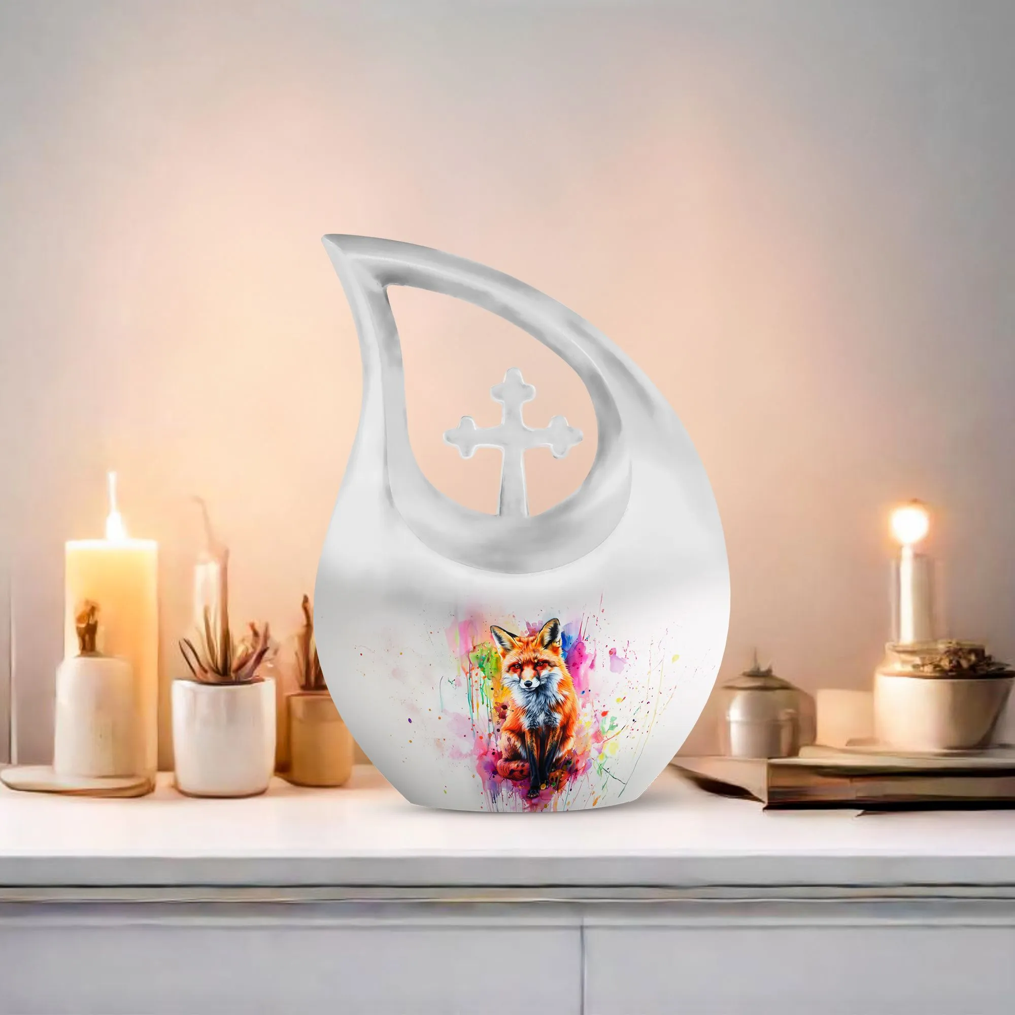 Affordable Fox Urn: Memorial Cremation Urn for Human Ashes