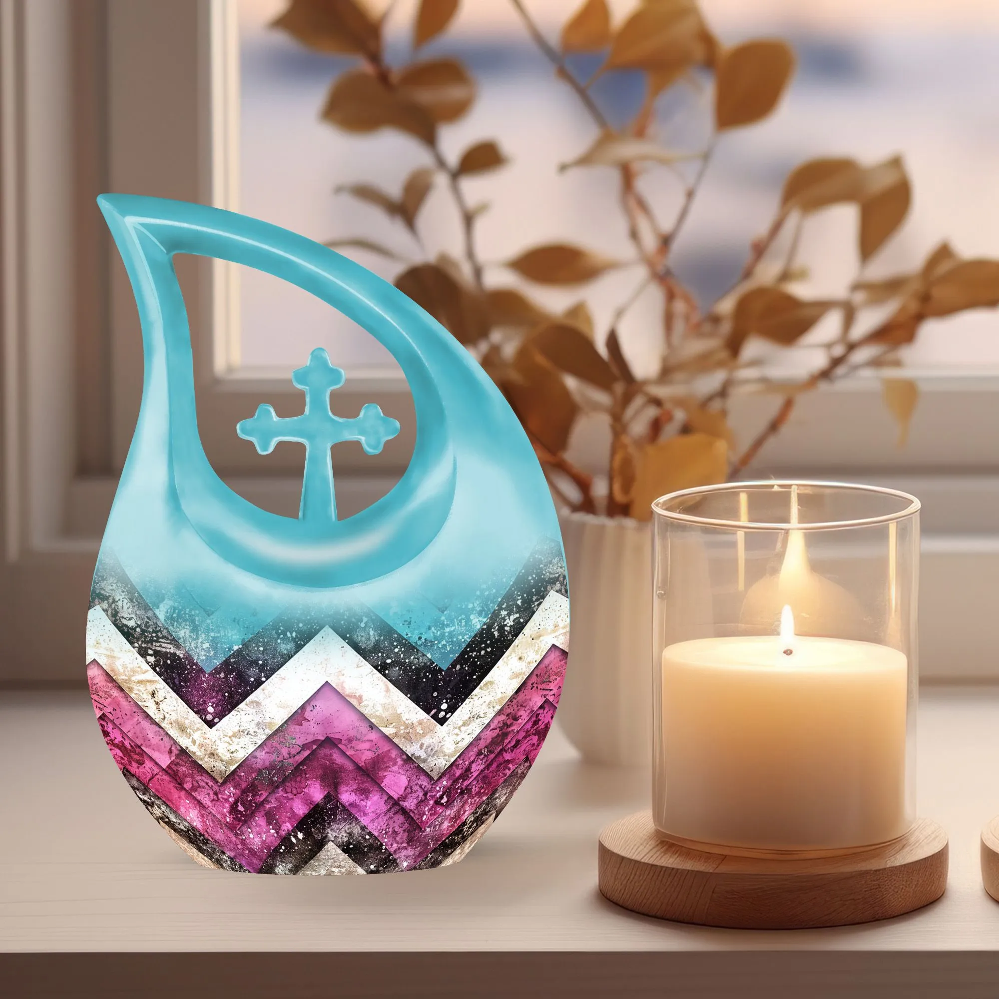 Affordable Pattern Urn - Economical Memorial Tribute Urn