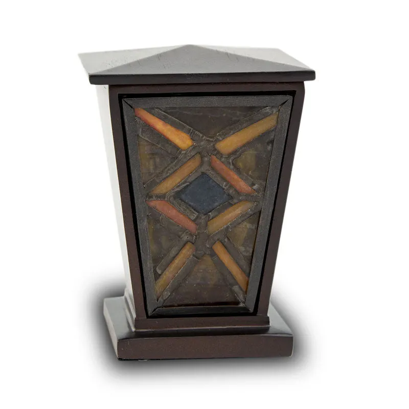 Amber Mission Style Cremation Keepsake Urn
