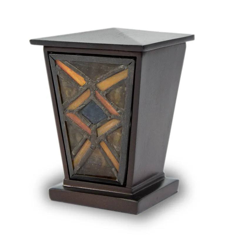 Amber Mission Style Cremation Keepsake Urn