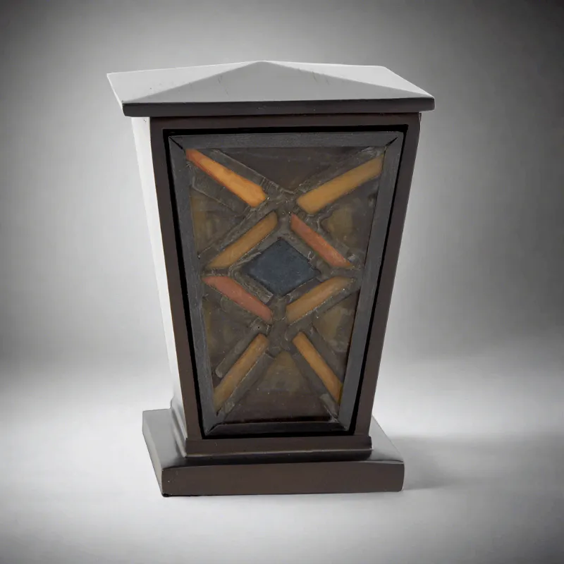 Amber Mission Style Cremation Keepsake Urn