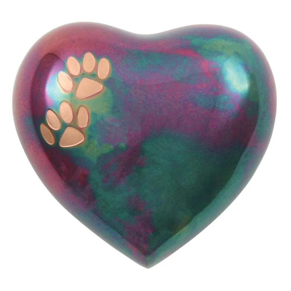 Arielle Raku Pet Paw Heart Keepsake