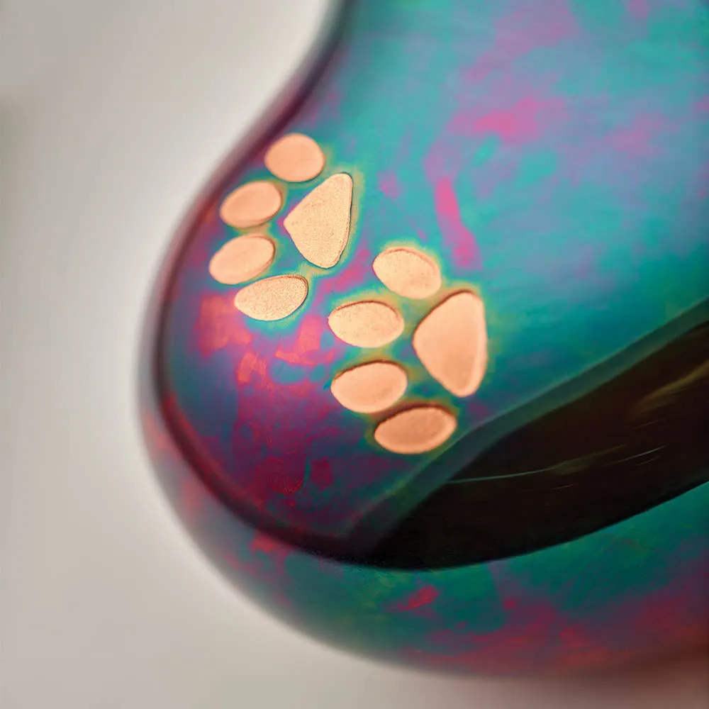 Arielle Raku Pet Paw Heart Keepsake