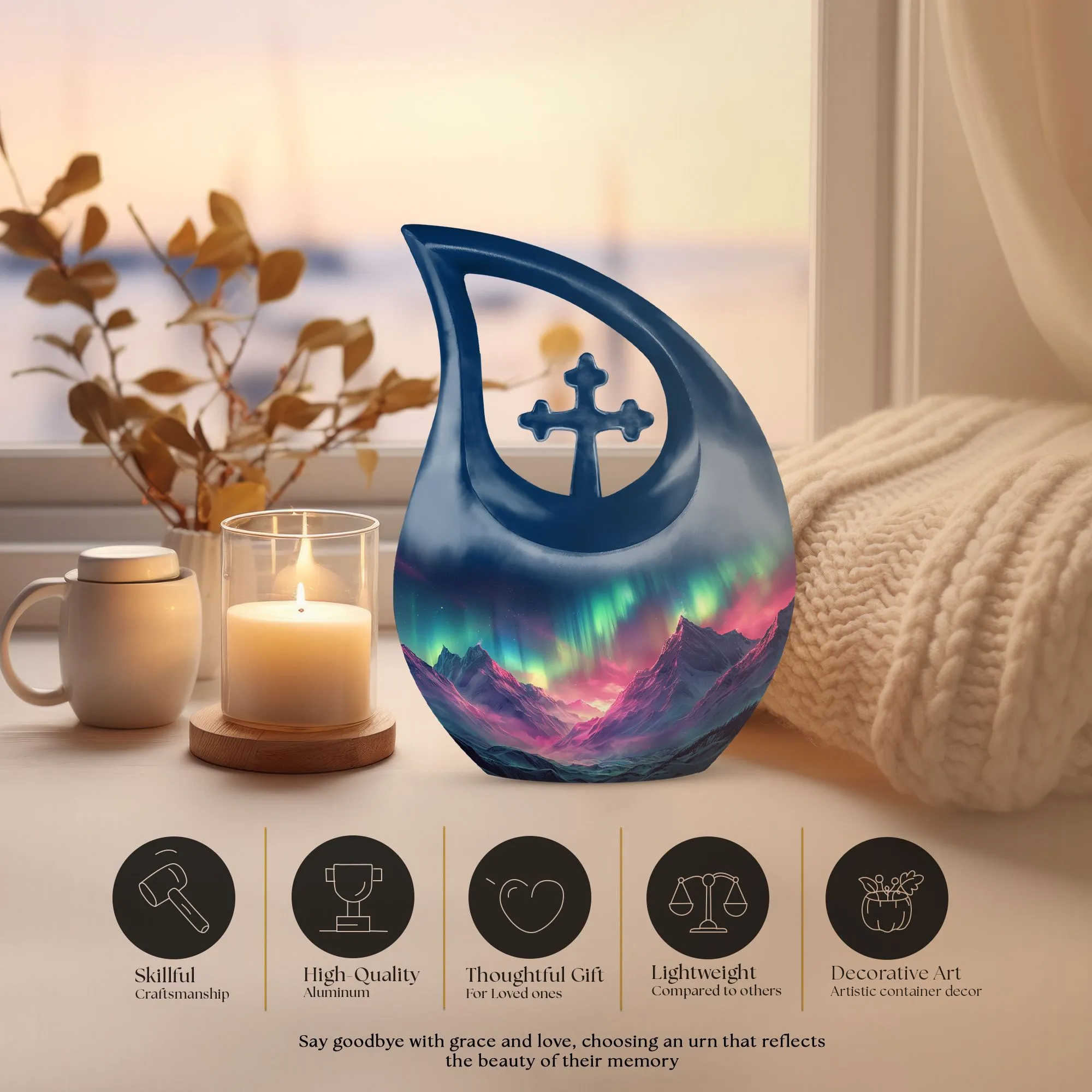 Aurora Borealis Eternal Tribute - Personalized Memorial Urn