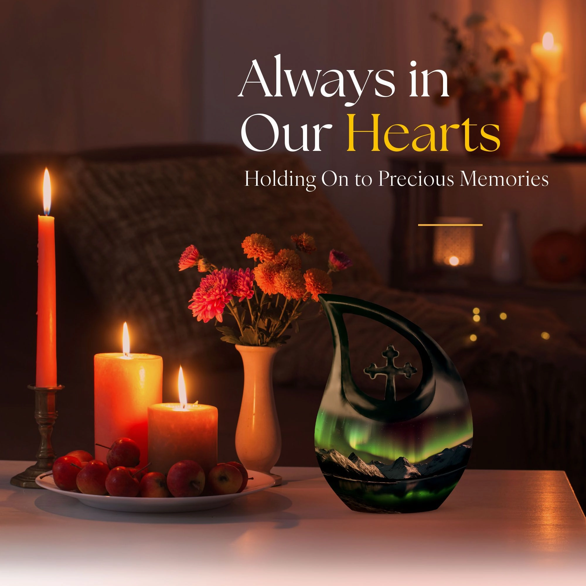 Aurora Urn: Memorial Cremation Urn For Human ashes