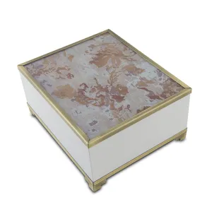 Autumn Leaves Modern Glass Cremation Box in Large