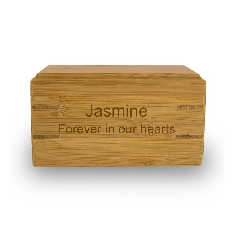 Bamboo Pet Urn In Extra Small