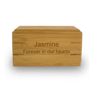 Bamboo Pet Urn In Extra Small