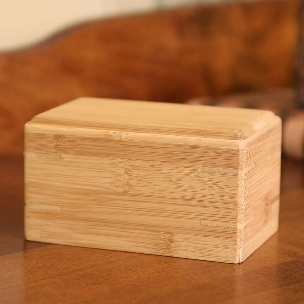 Bamboo Pet Urn In Extra Small