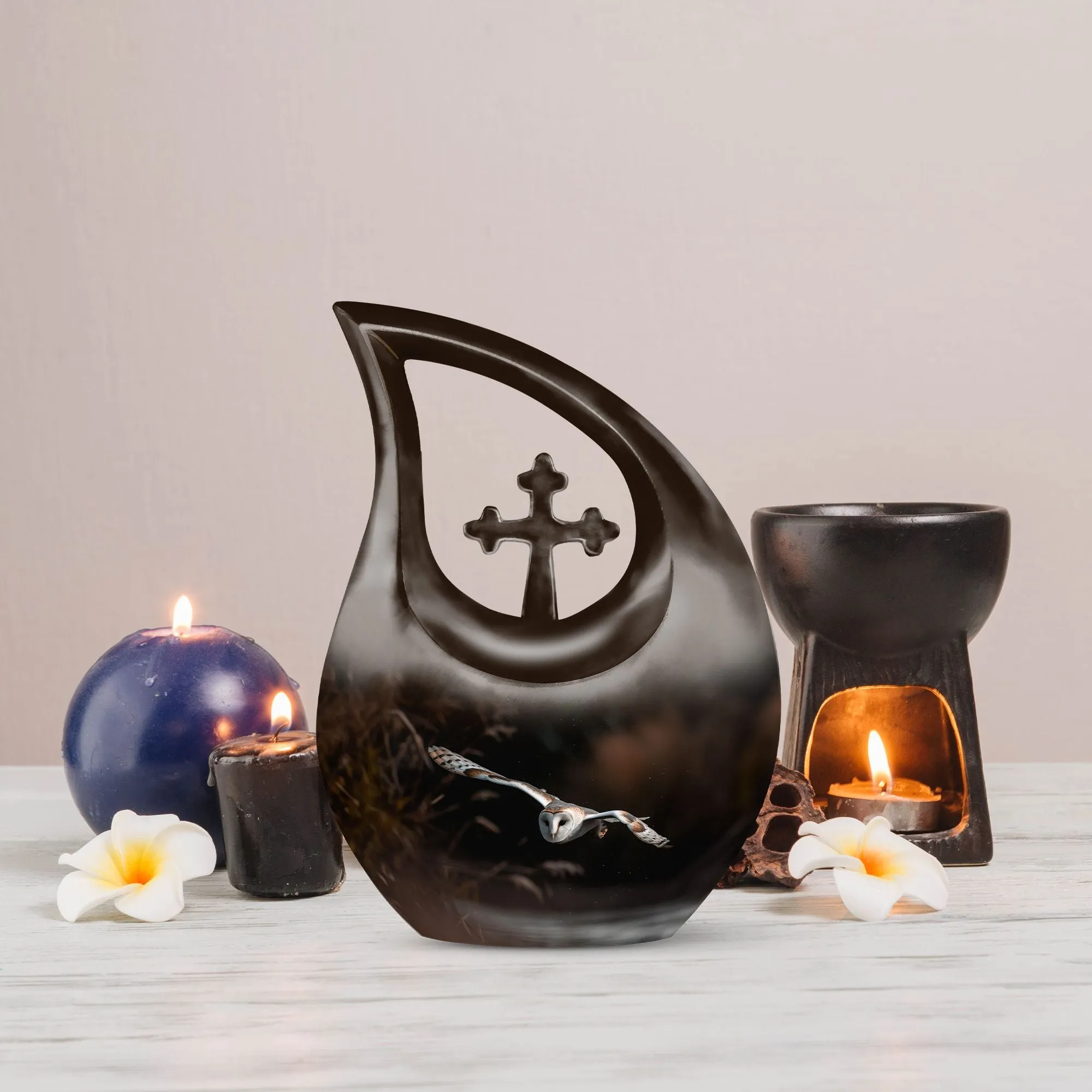Barn Owl Urn- Memorial Cremation Urn For Ashes