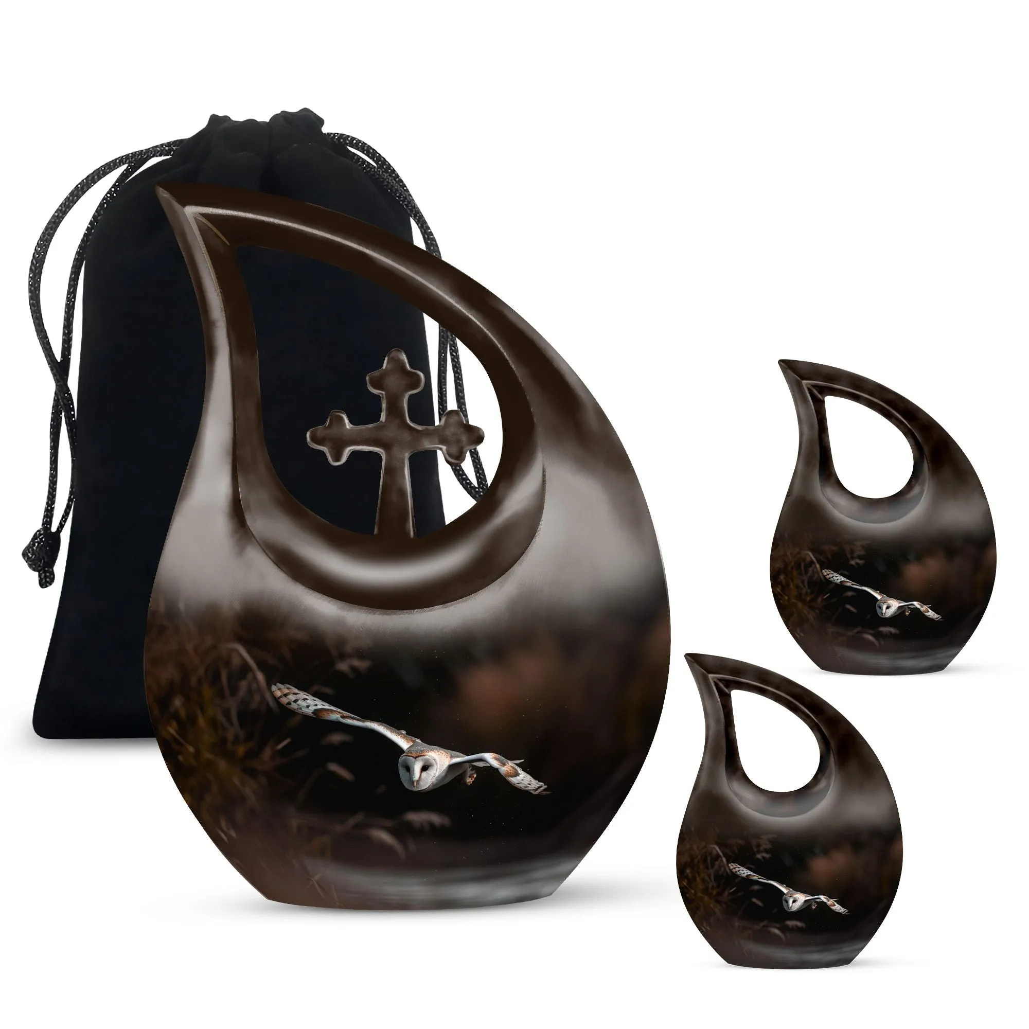 Barn Owl Urn- Memorial Cremation Urn For Ashes