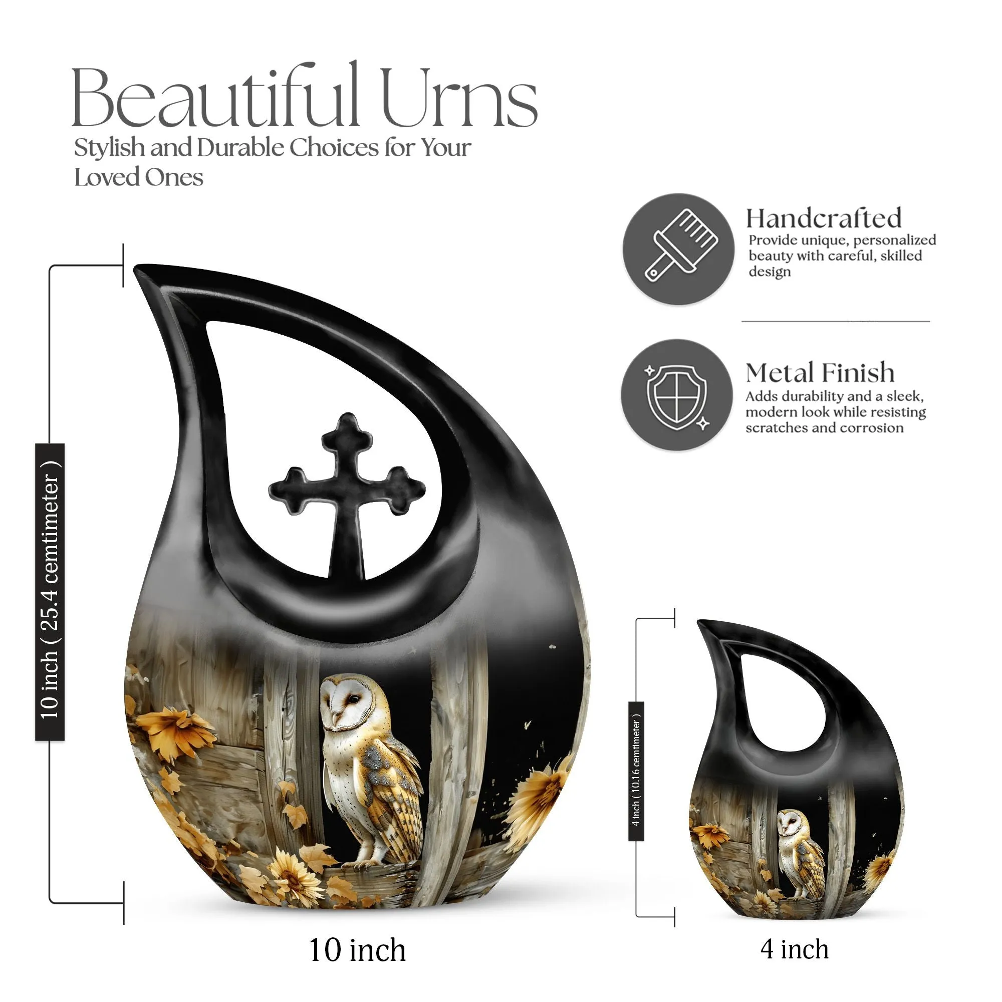 Barn Owl Urn- Perfect Memorials Cremation Urn For Human Ashes