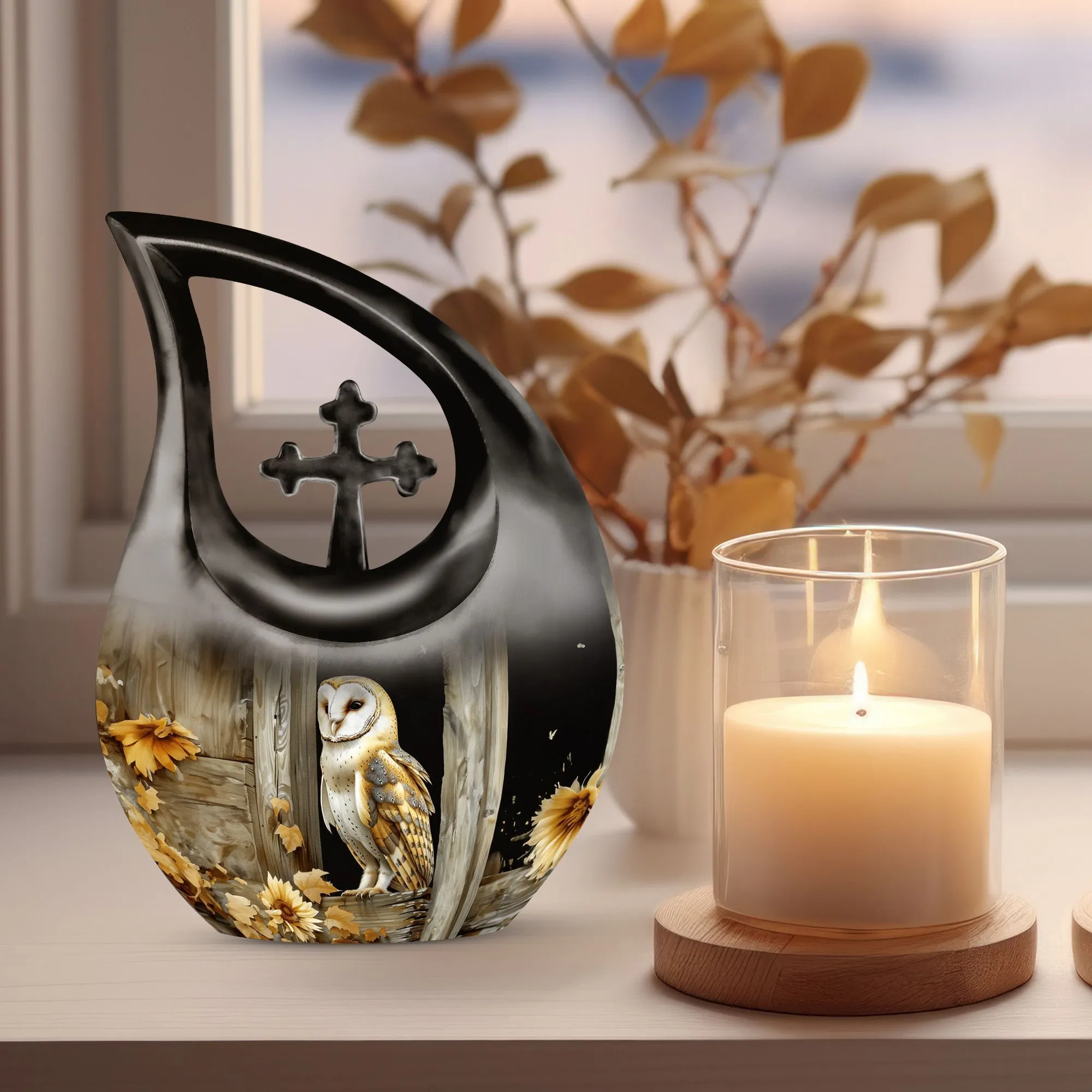 Barn Owl Urn- Perfect Memorials Cremation Urn For Human Ashes