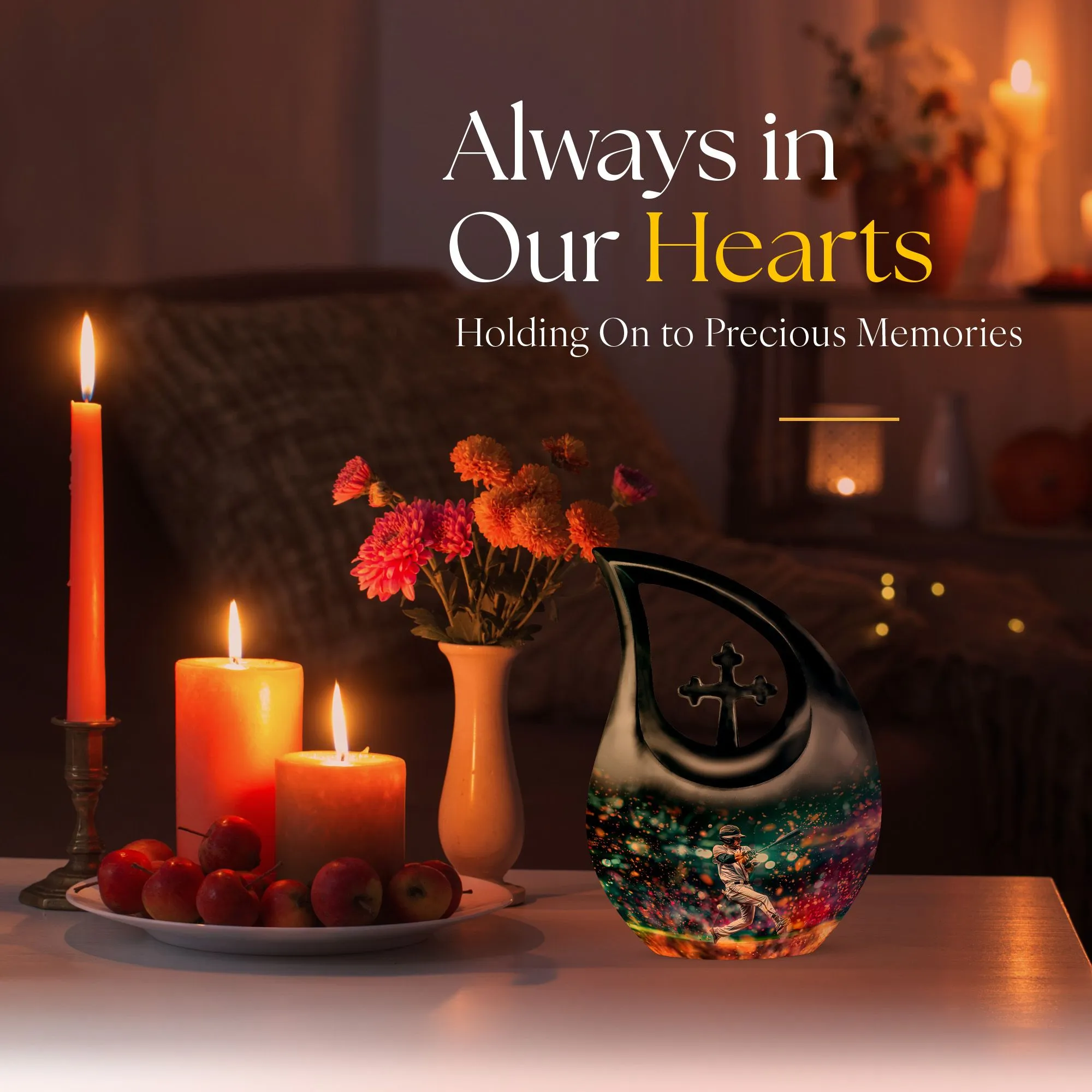 Baseball Cremation Urn - Keepsake Memorial Cremation Urn