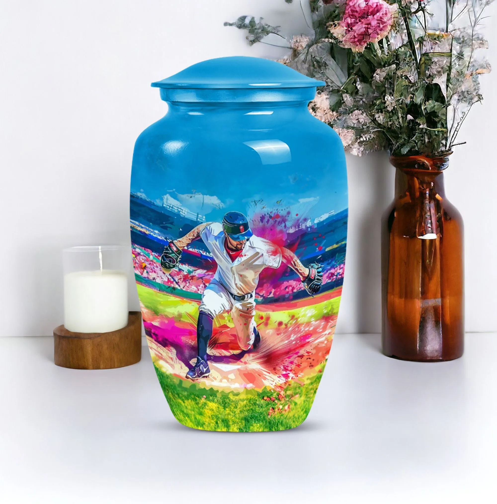 Baseball Urn Cremation Finale - Human Ashes Confinement Solution