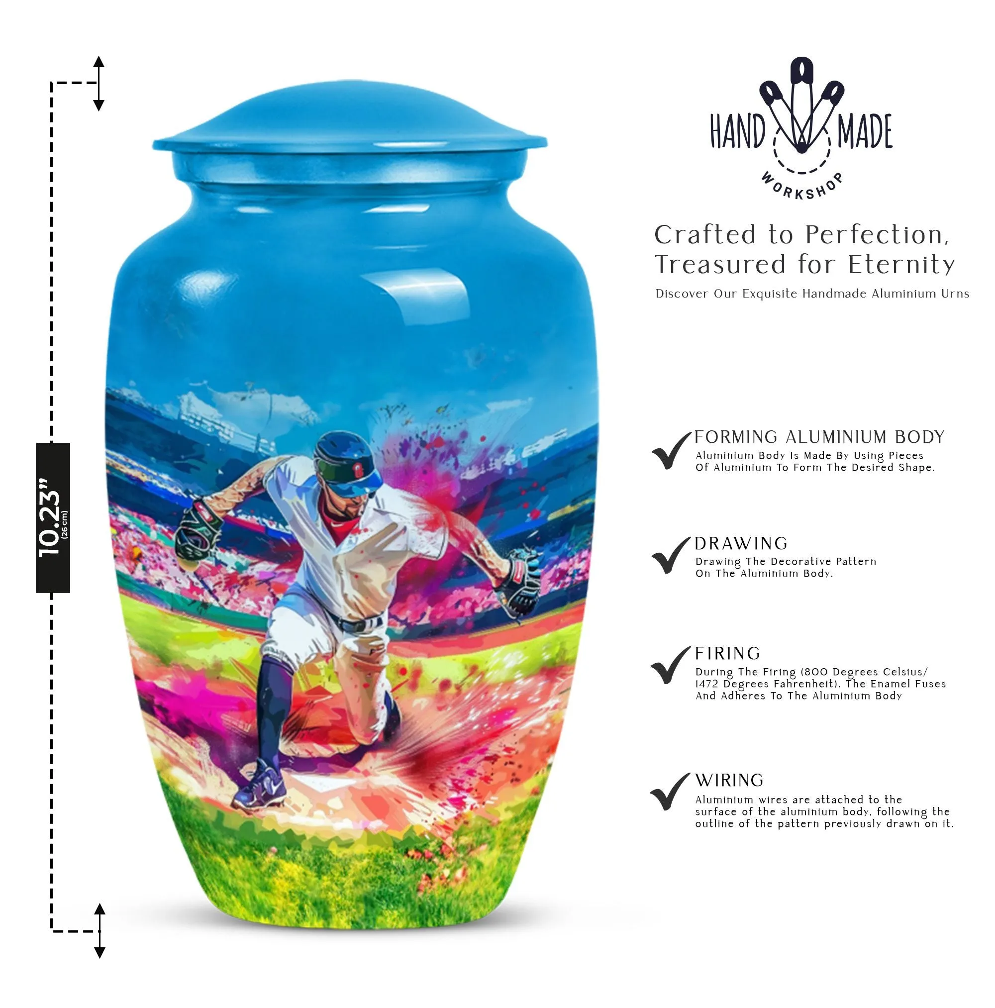 Baseball Urn Cremation Finale - Human Ashes Confinement Solution