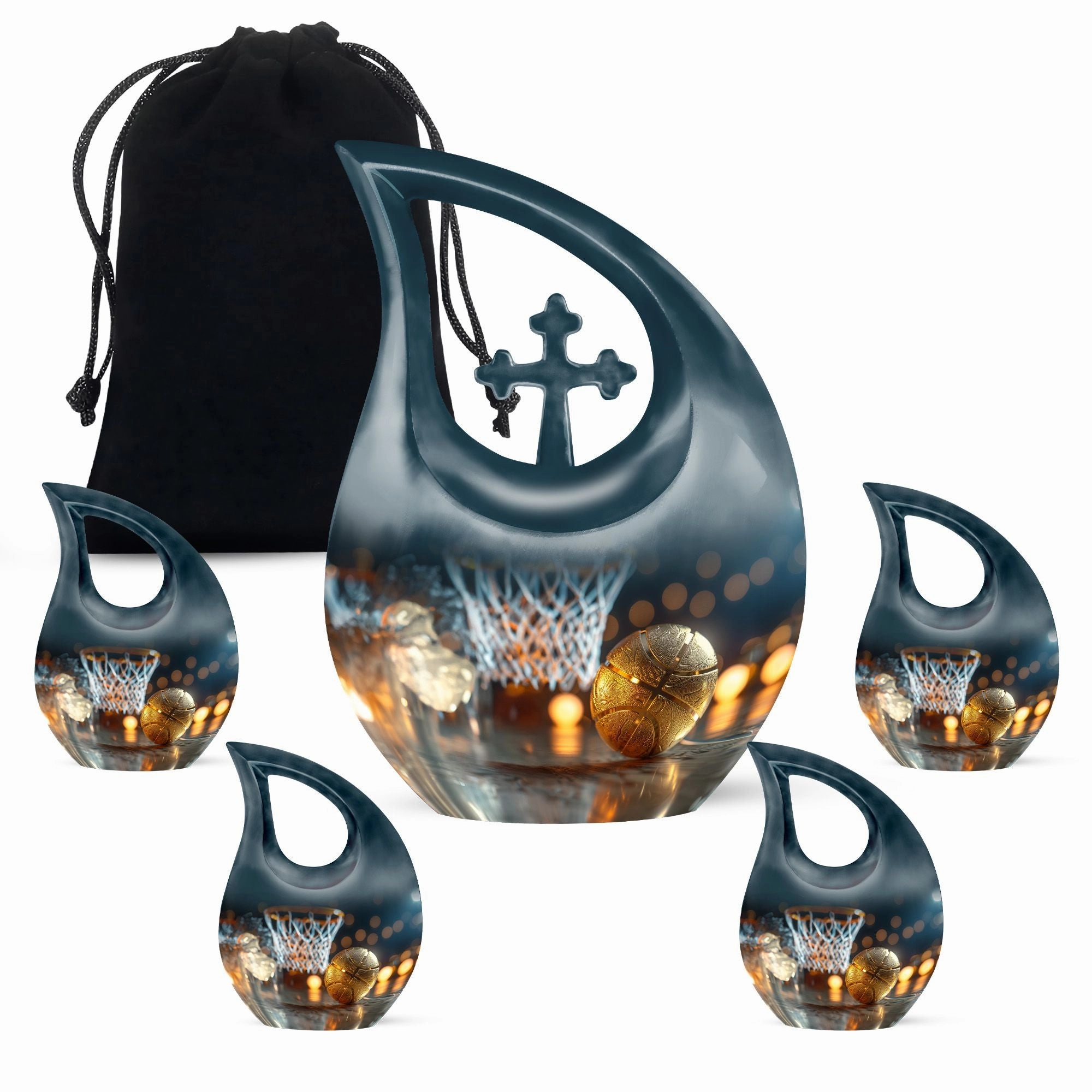 Basketball Memorial Urn: Small Urn For Cremation ashes