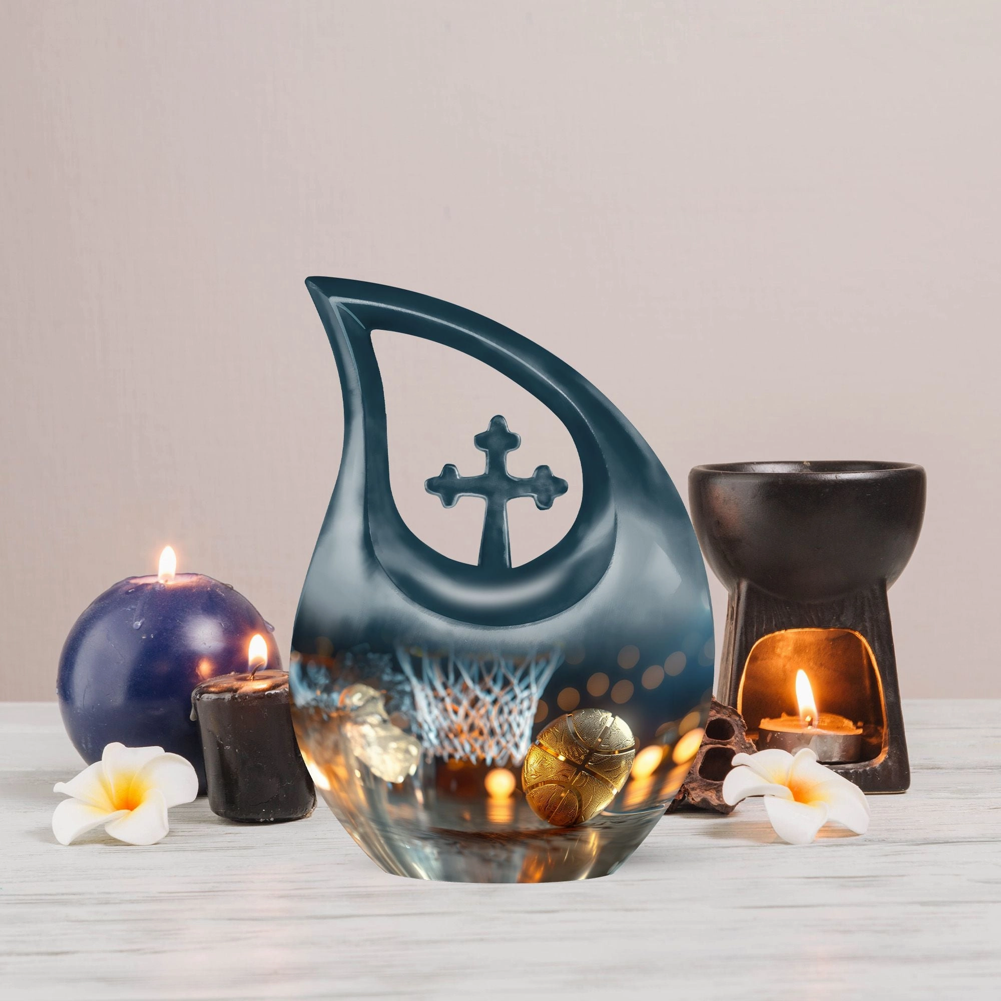 Basketball Memorial Urn: Small Urn For Cremation ashes