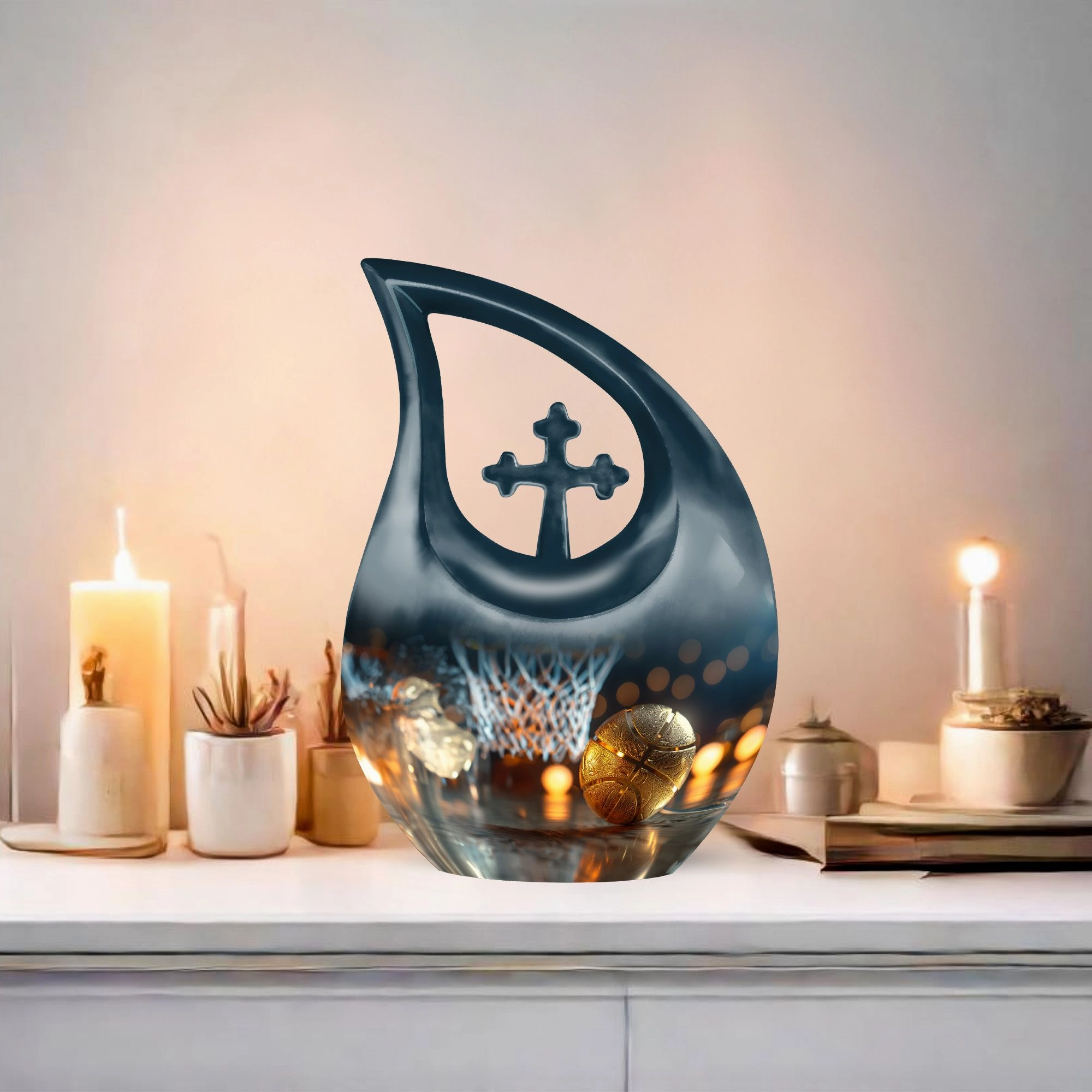 Basketball Memorial Urn: Small Urn For Cremation ashes