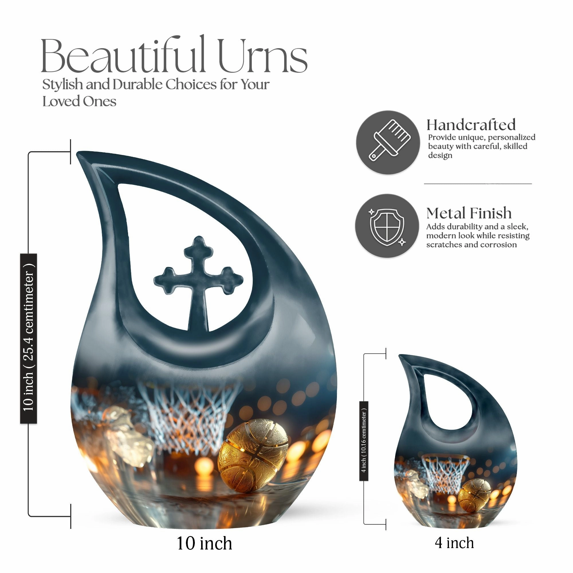 Basketball Memorial Urn: Small Urn For Cremation ashes